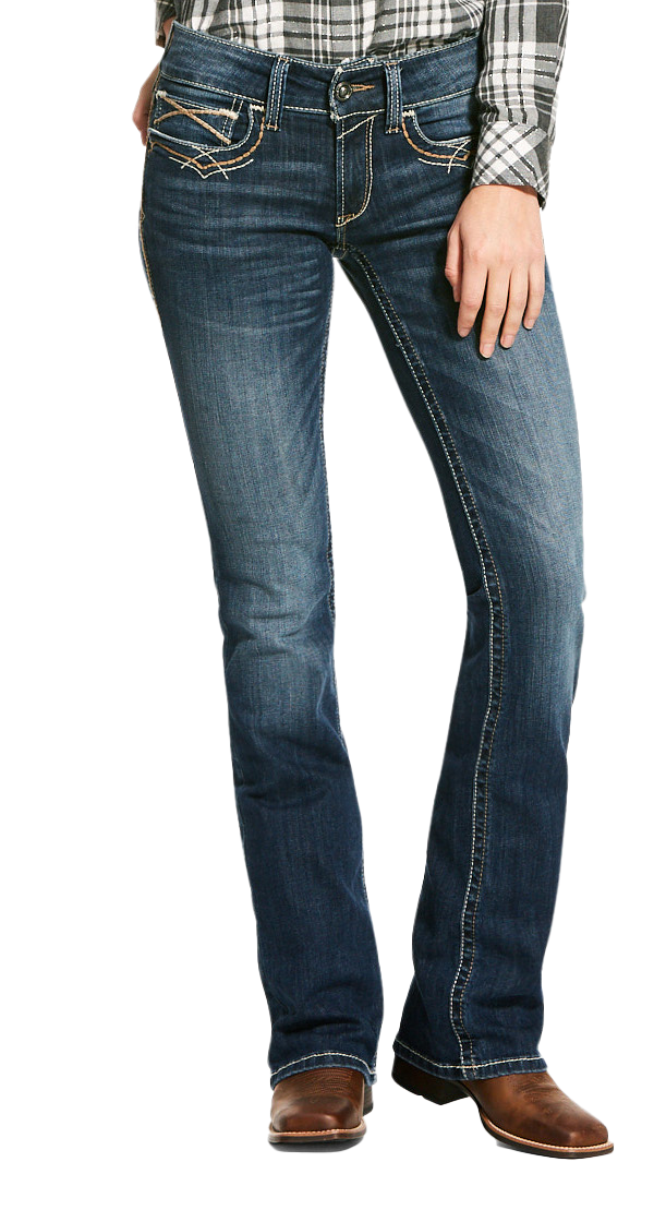 Ariat R.E.A.L. Mid-Rise Entwined Boot-Cut Jeans for Ladies | Bass Pro Shops