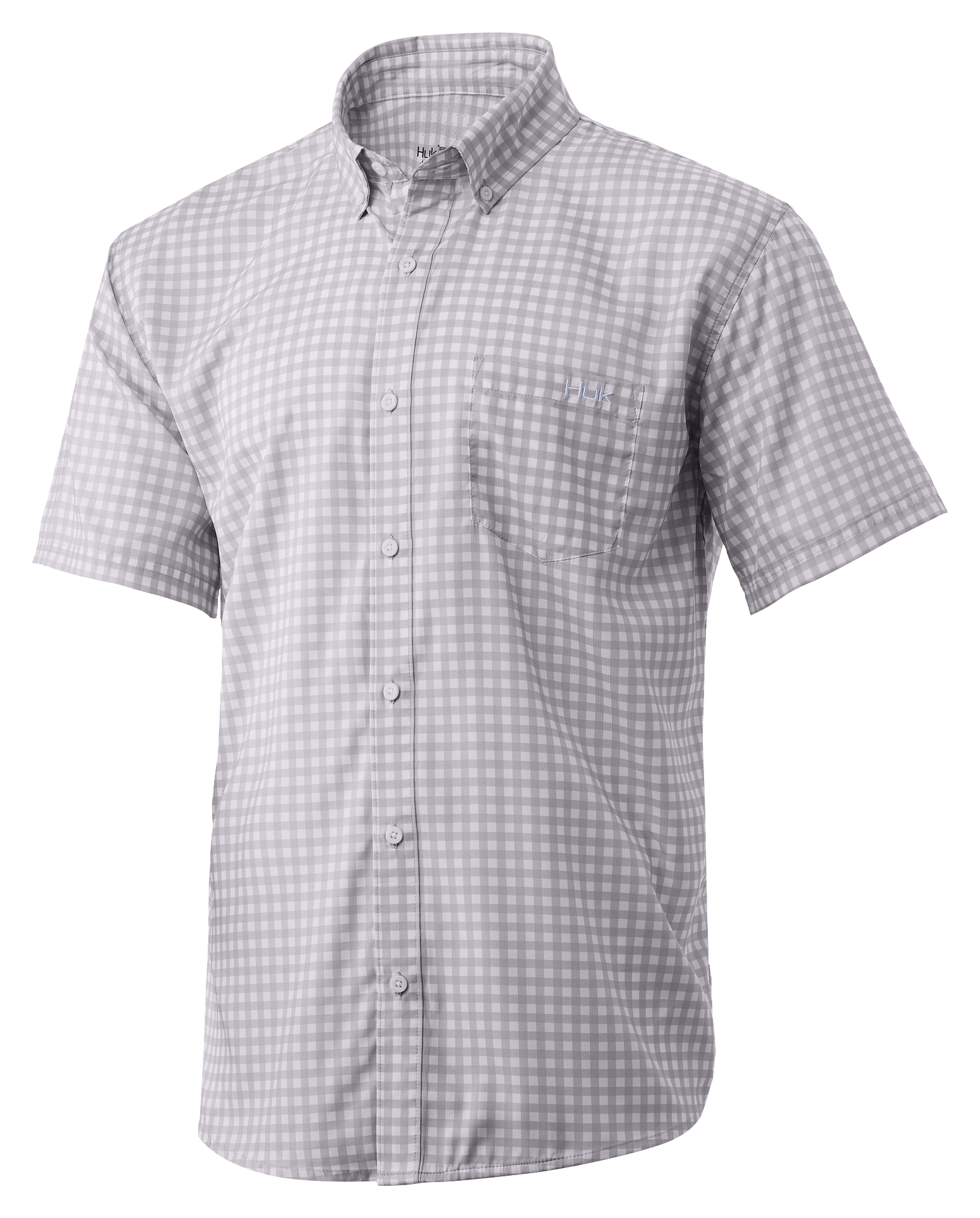 Huk Teaser Gingham Short-Sleeve Shirt for Men - Lavender Blue - 2XL product image