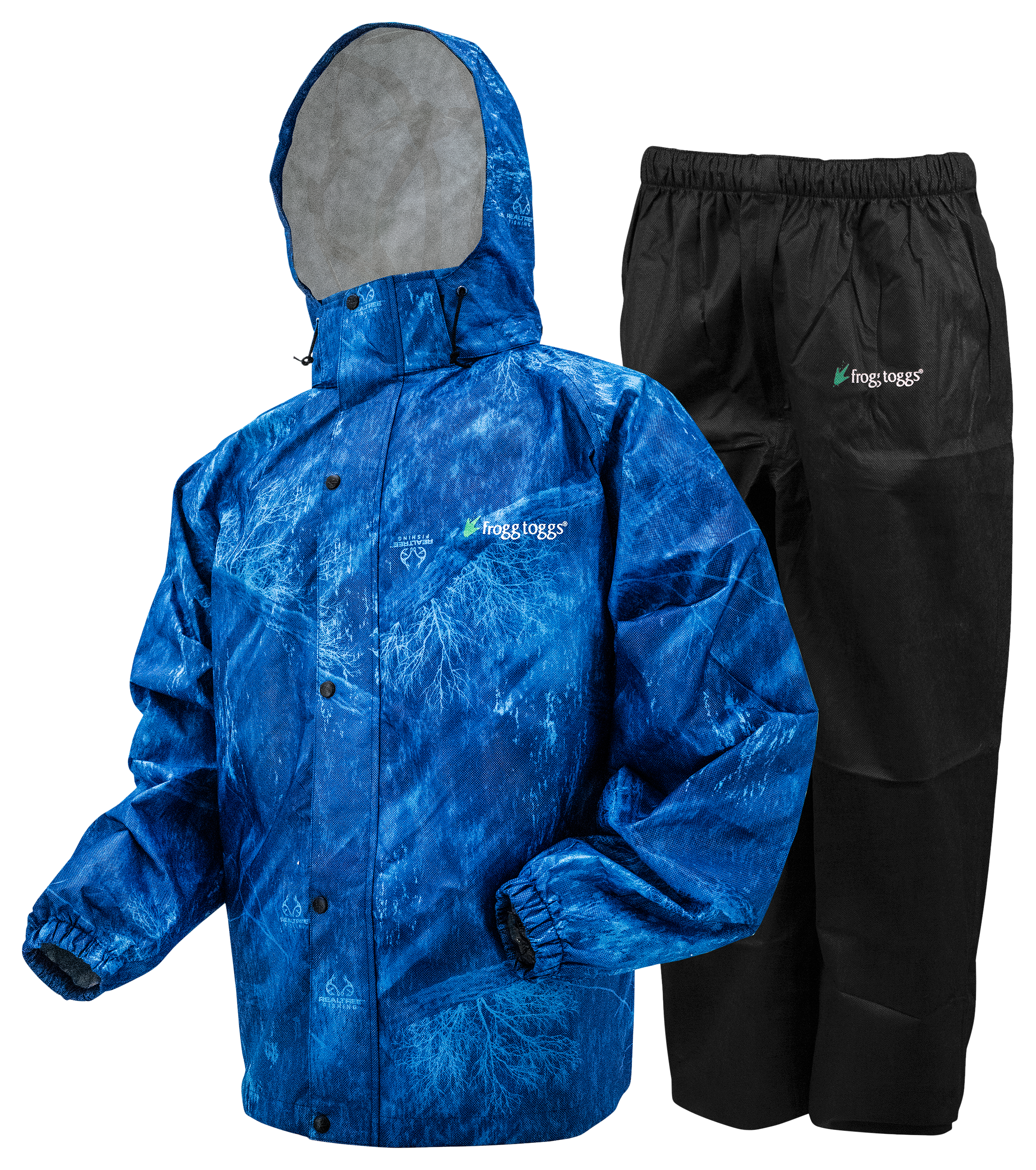 Frogg Toggs All-Sport Rain Suit for Men - Realtree Fishing Dark Blue/Black  - 100786987-2932736 - Coats and Jackets Fully waterproof performance meets unbeatable valu sku 100786987-2932736