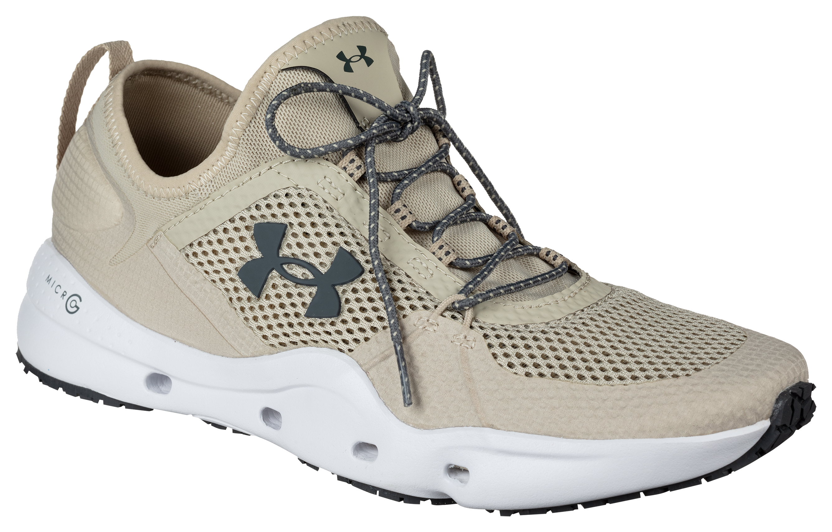 Image of Under Armour Micro G Kilchis Water Shoes for Men - Khaki Base/White/Pitch Gray - 9.5M