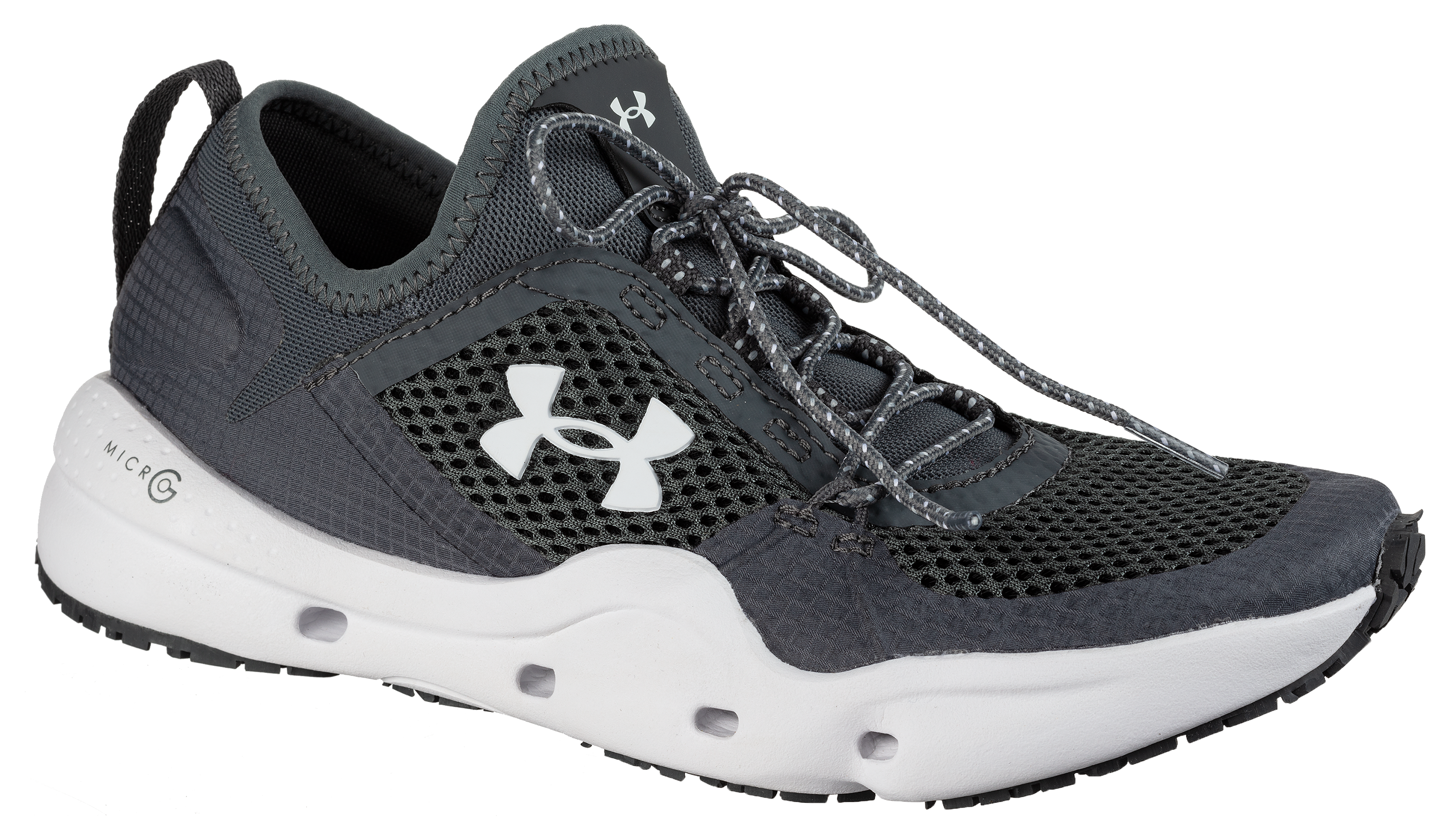 Image of Under Armour Micro G Kilchis Water Shoes for Ladies - Pitch Gray/White/White - 6.5M