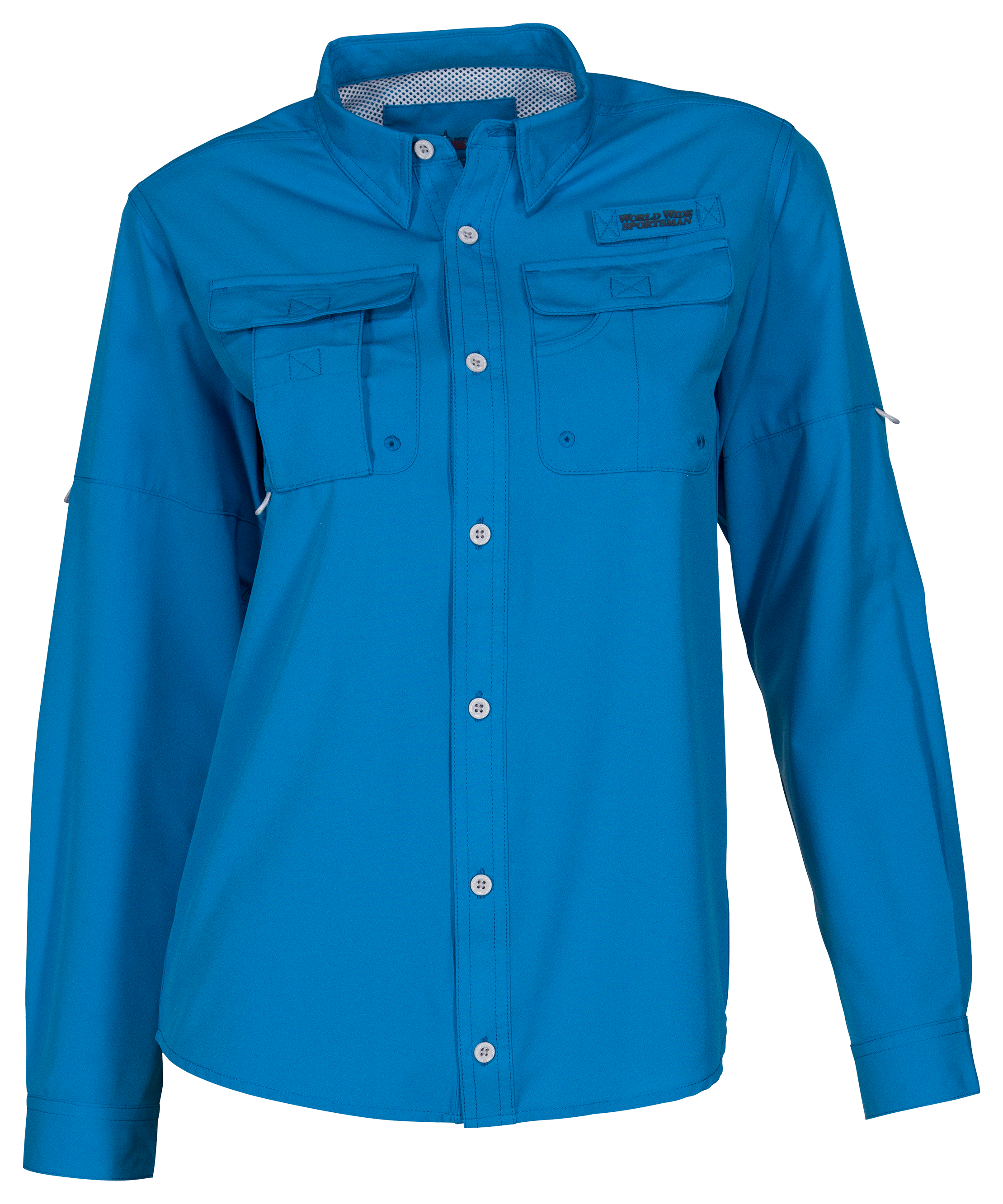 World Wide Sportsman Angler Woven Long-Sleeve Button-Down Fishing