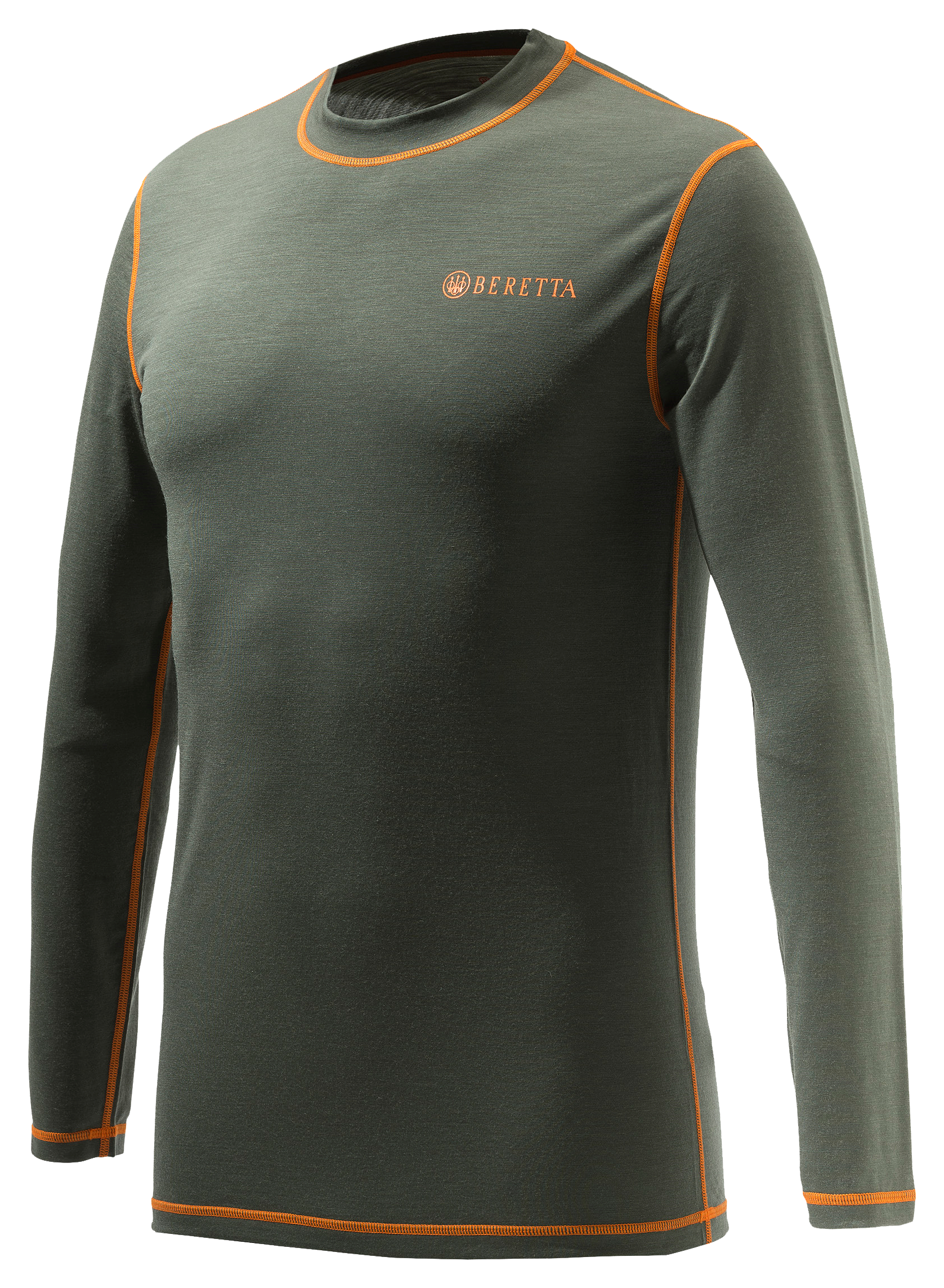 Image of Beretta Merino Wool Long-Sleeve Base-Layer Shirt for Men - Green - 2XL