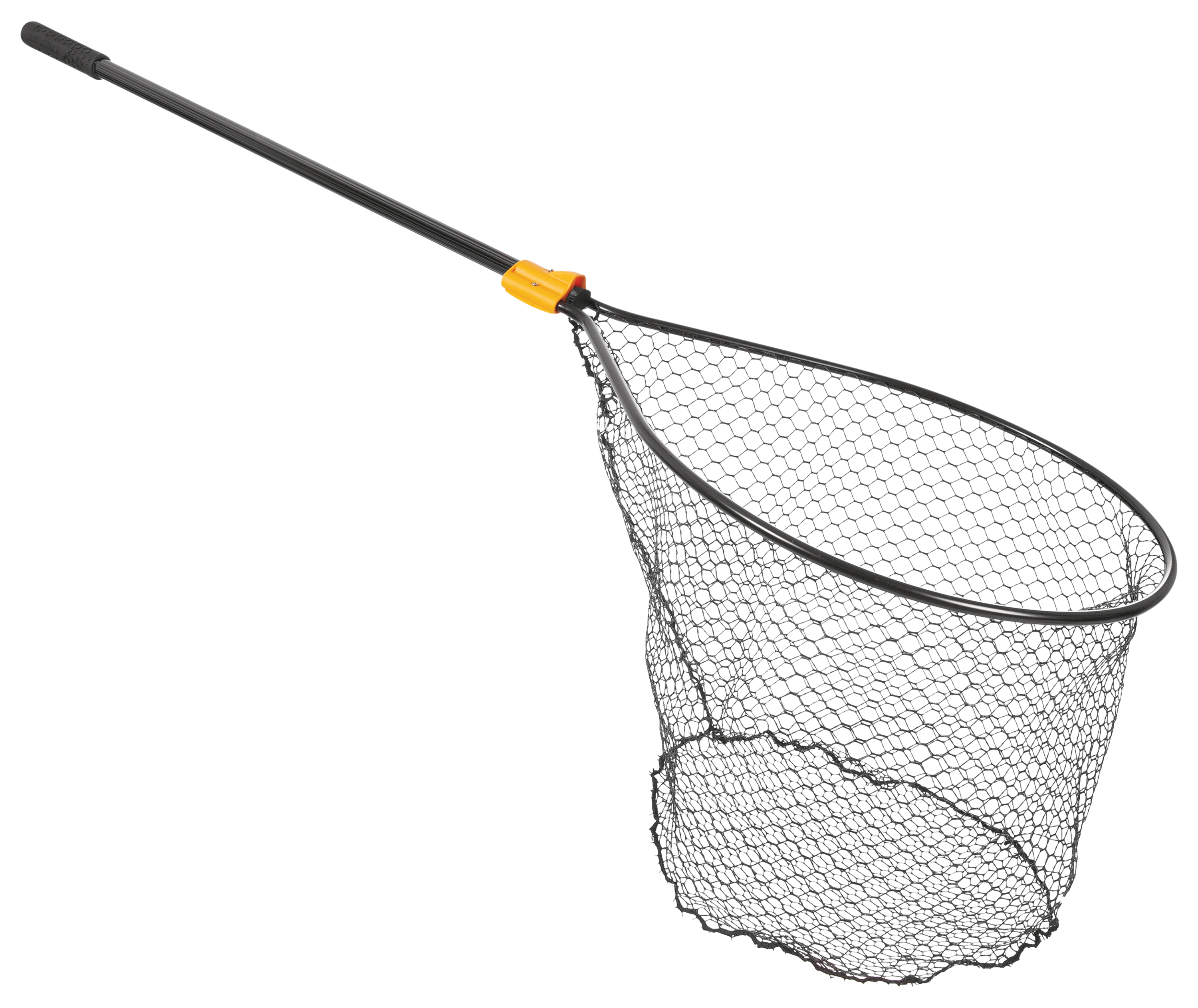 Frabill Wooden Fly Fishing Net Black Mesh Support Catch & Release