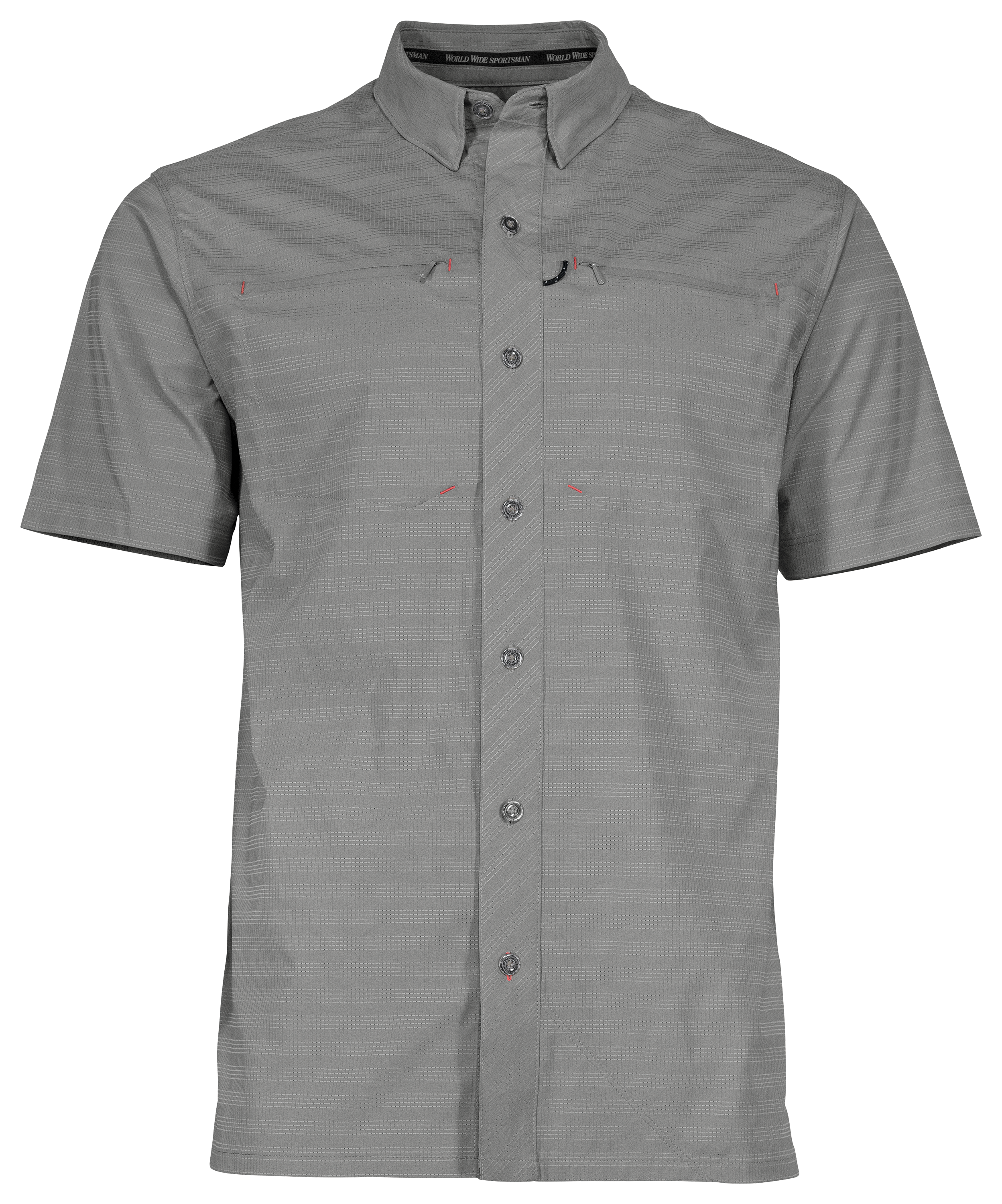 World Wide Sportsman Seacrest 2-Pocket Short-Sleeve Button-Down Shirt for Men - Moon Mist - S