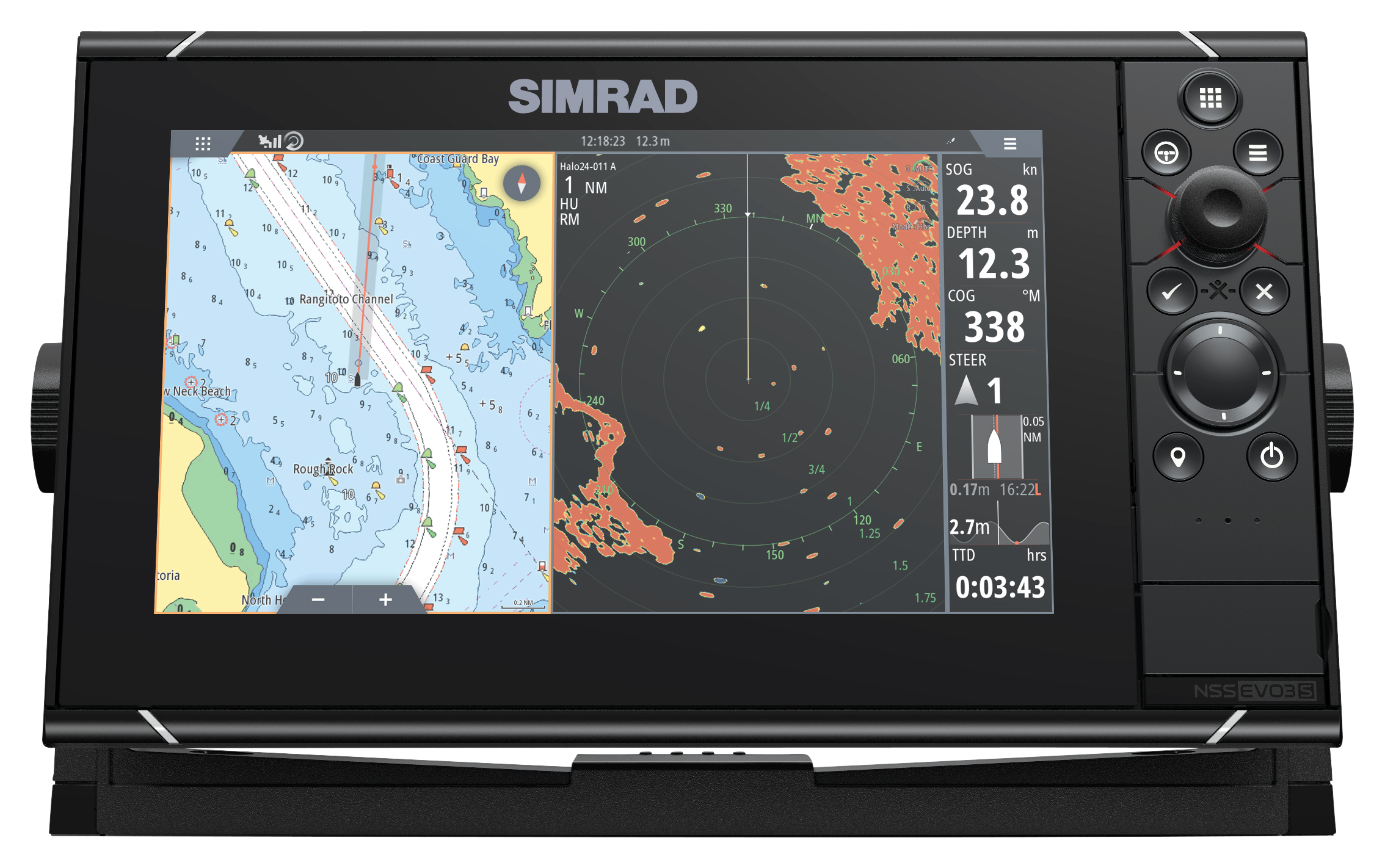 Simrad NSS evo3S Fish Finder/Chartplotter with C-MAP US Enhanced Charts