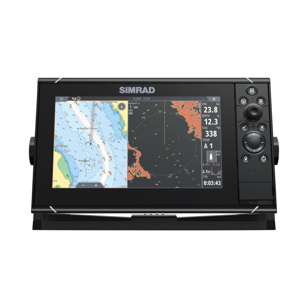Simrad NSS evo3S Fish Finder Chartplotter with C-MAP US Enhanced Charts - 9 quot 