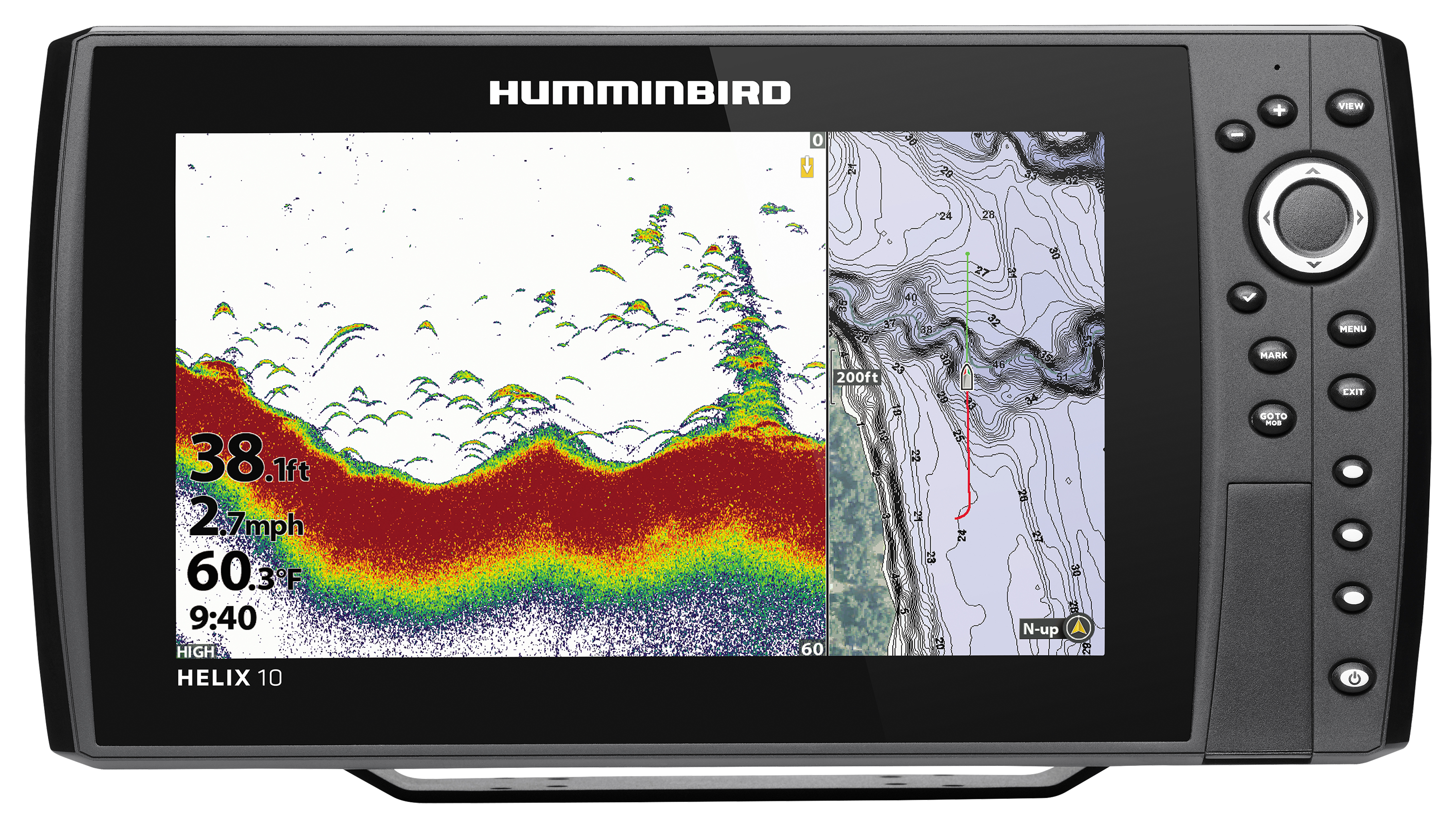 Humminbird HELIX 10 CHIRP MEGA DI GPS G4N Fish Finder/Chartplotter