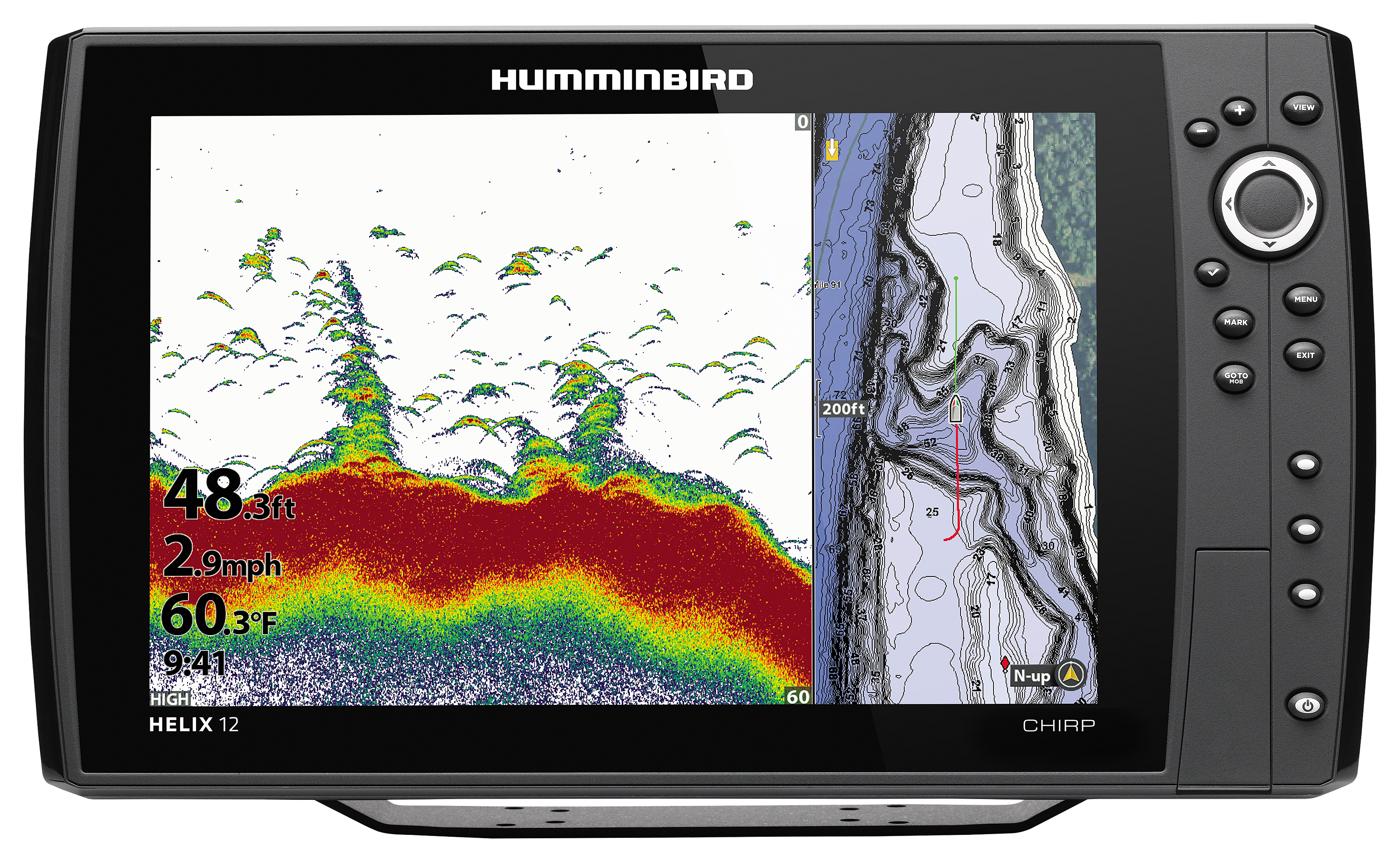 Humminbird HELIX 12 CHIRP MEGA DI GPS G4N Fish Finder/Chartplotter