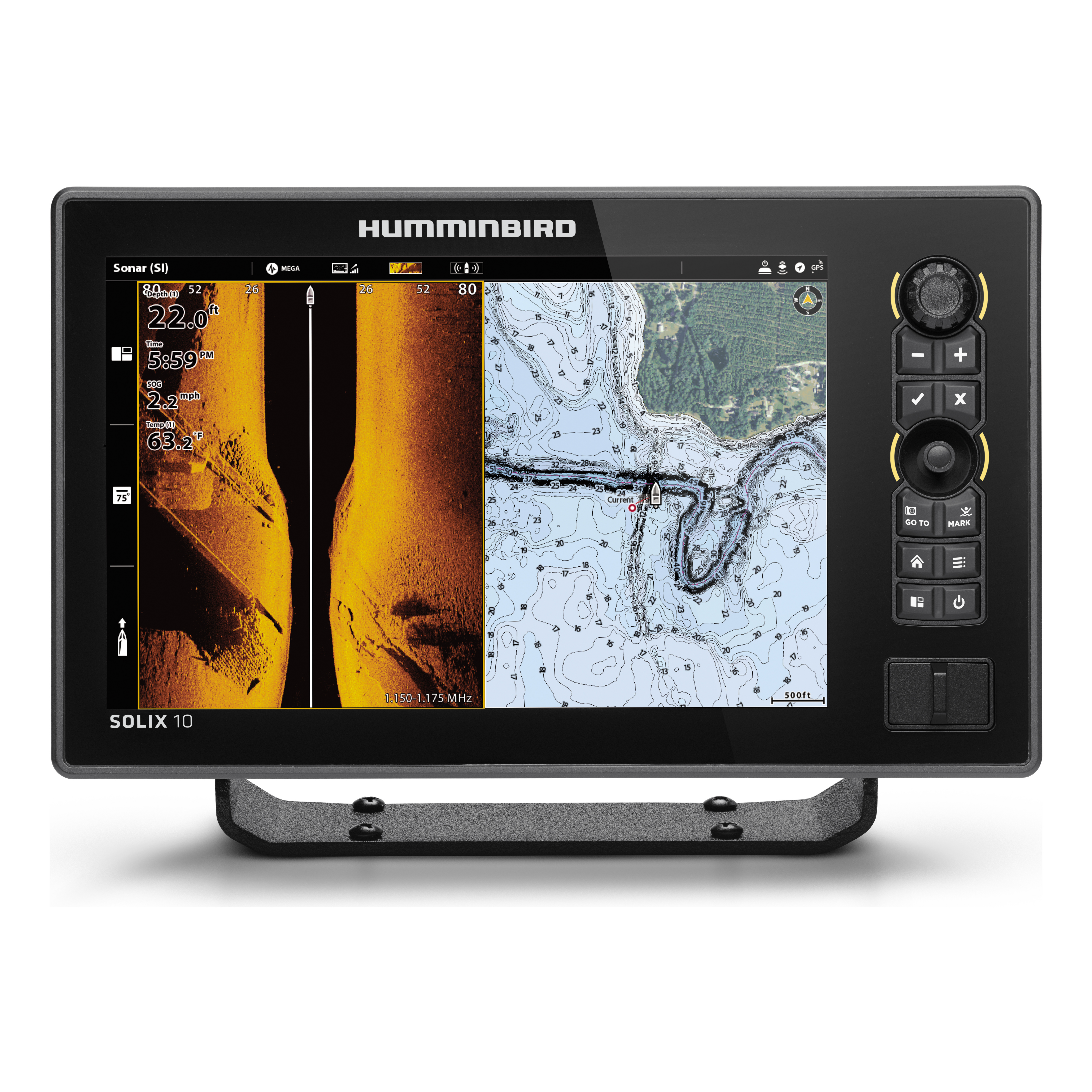 HUMMINBIRD SOLIX 10 CHIRP MEGA SI G3 Touch-Screen Fish Finder/GPS Chartplotter