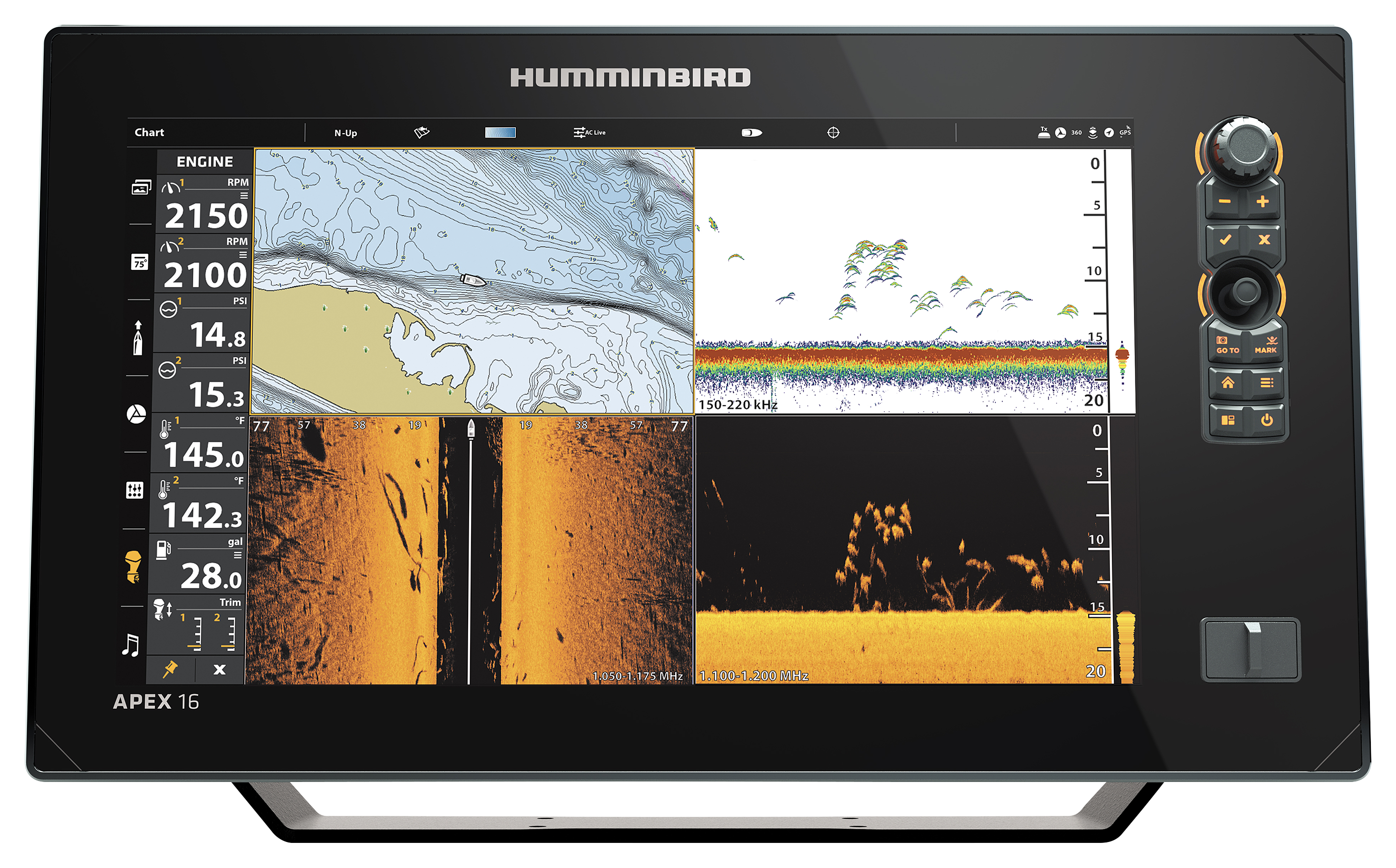 Humminbird APEX 16 Mega SI+ Fishfinder/Chartplotter CHO