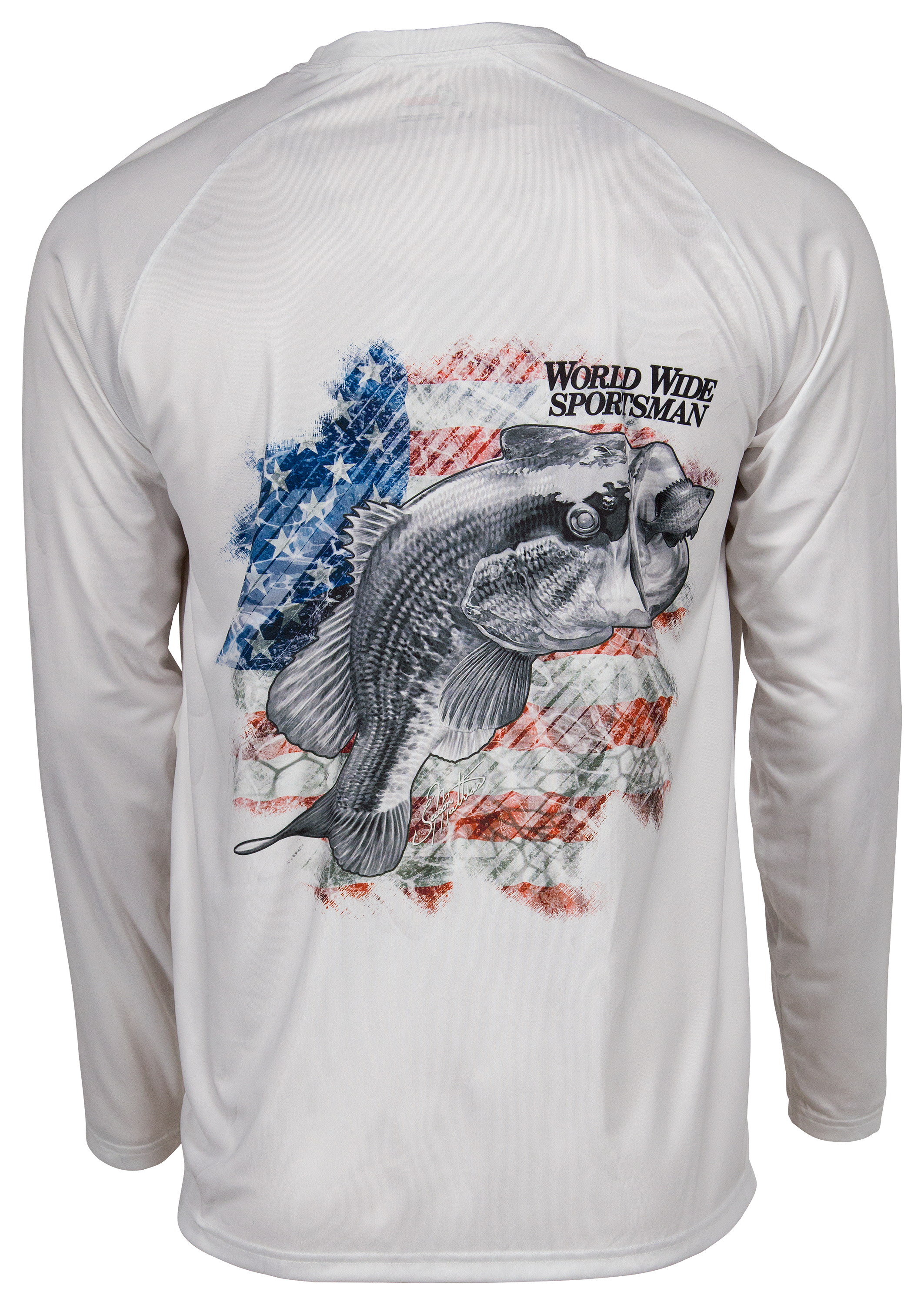 World Wide Sportsman Americana Bass Print Long-Sleeve Shirt for Men