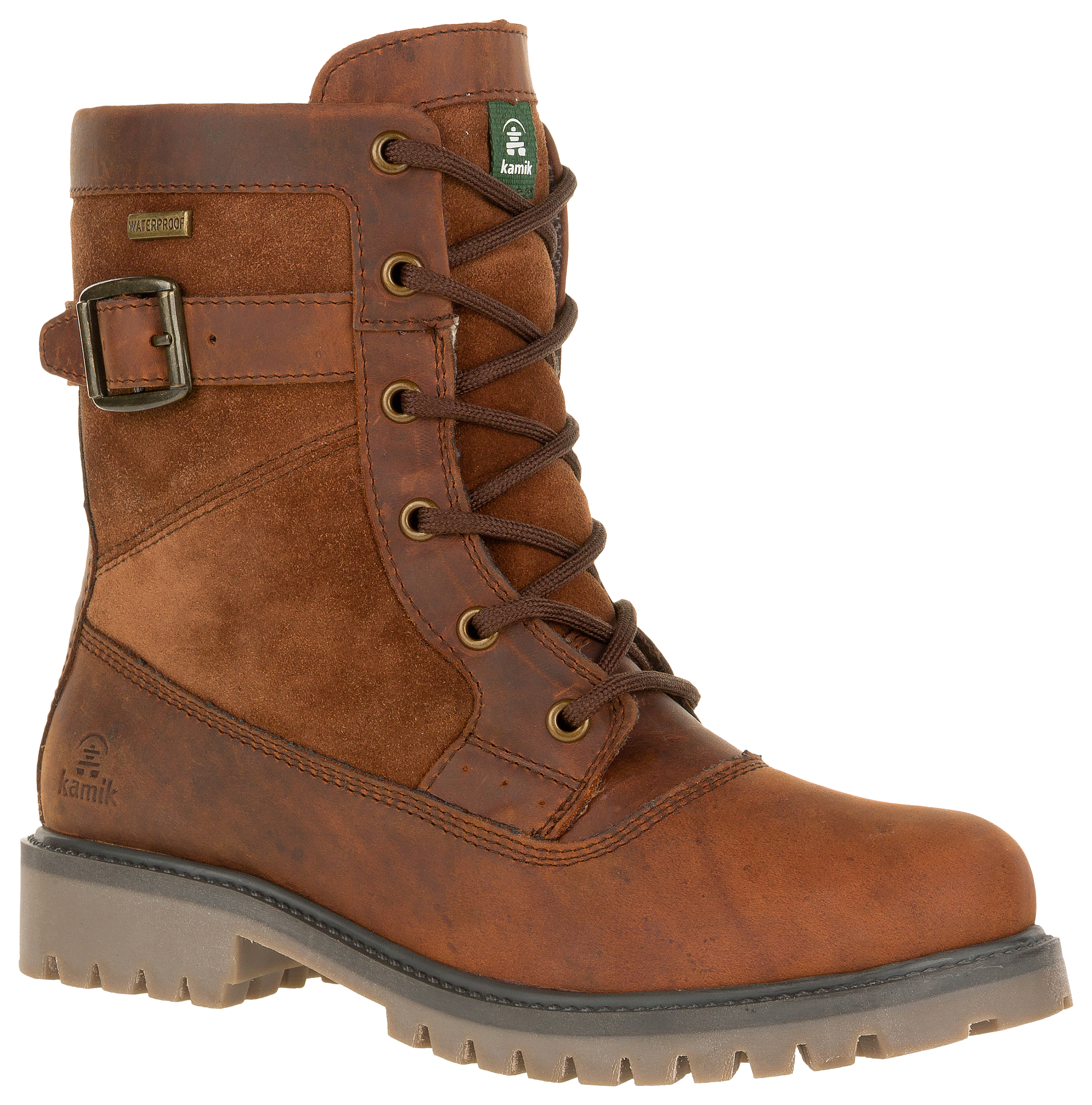 Image of Kamik Rogue Mid Waterproof Insulated Winter Boots for Ladies - Cognac - 9M