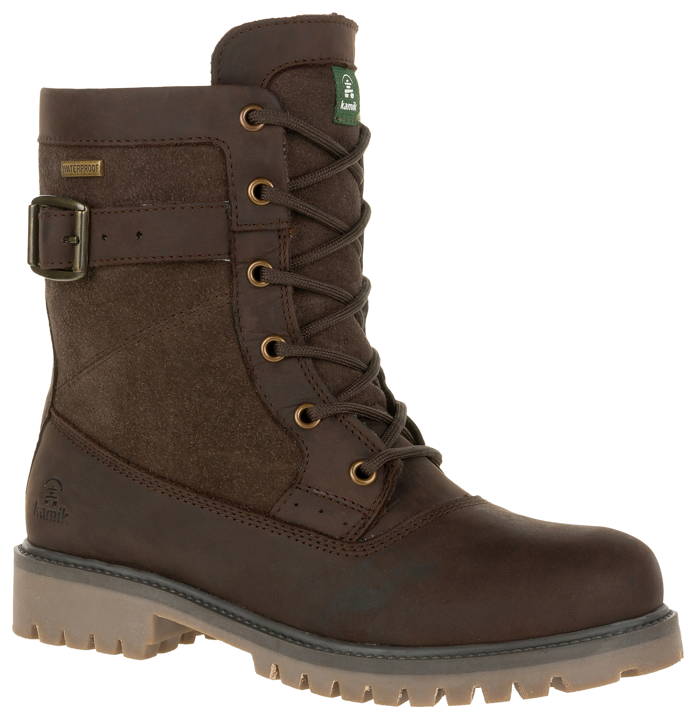 Image of Kamik Rogue Mid Waterproof Insulated Winter Boots for Ladies - Dark Brown - 6M