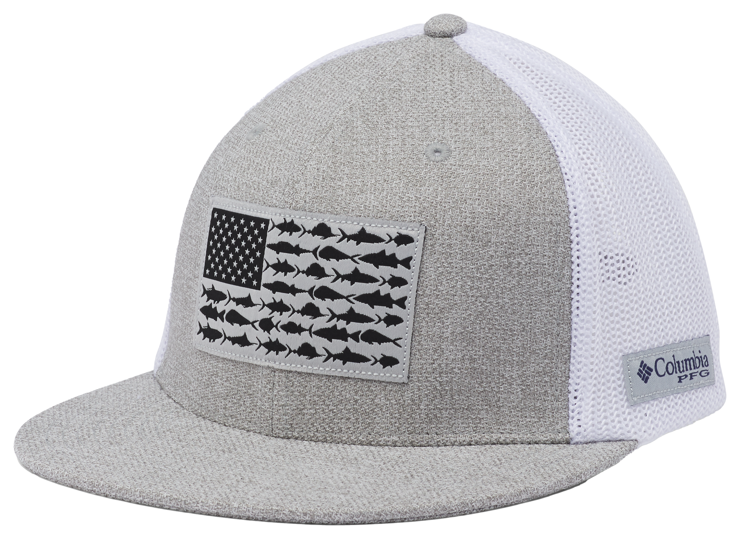 Columbia, Accessories, Pfg Columbia Performance Fishing Gear Usa Hat Mesh  Back Fitted Patriotic Cap