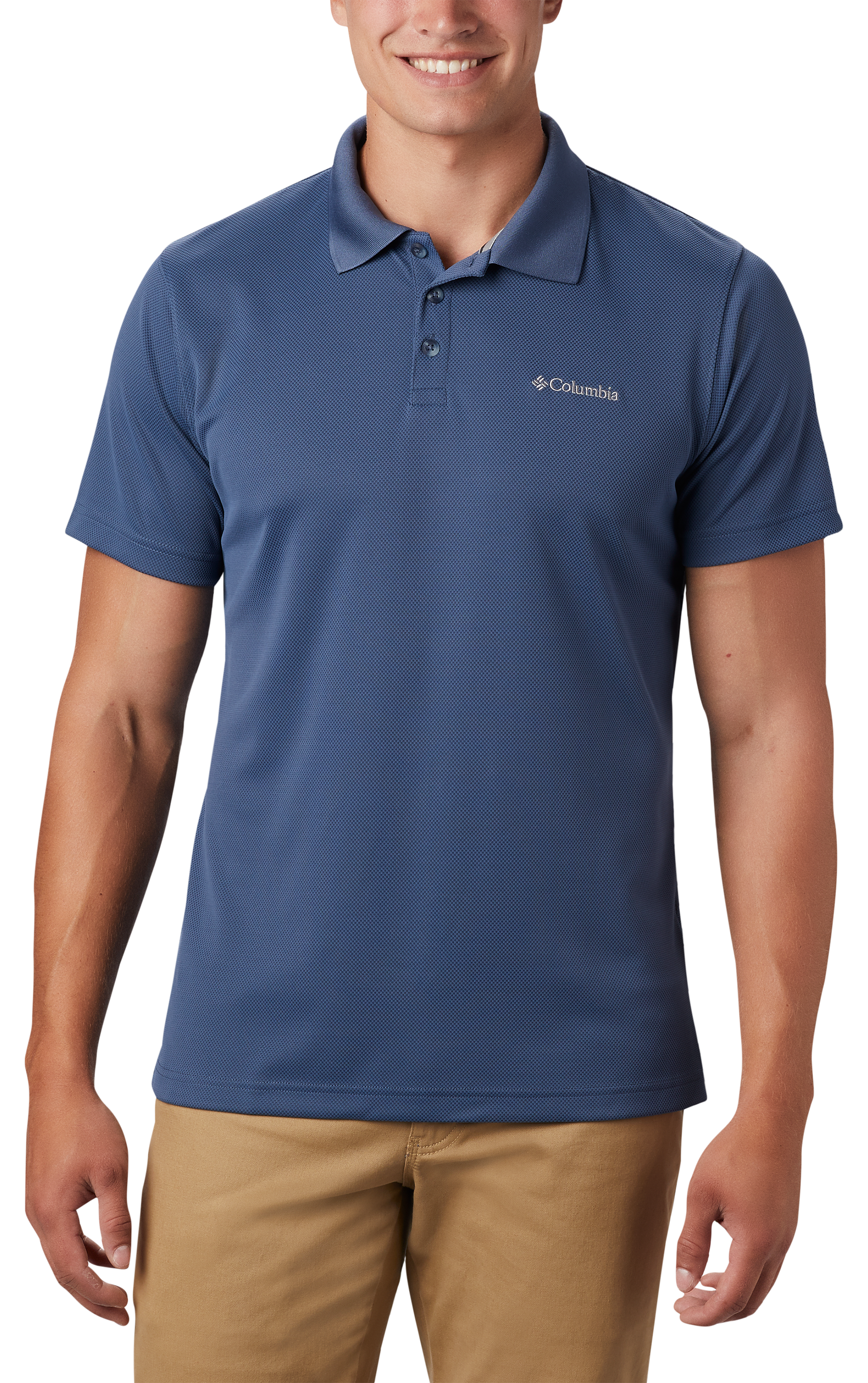 Image of Columbia Utilizer Short-Sleeve Polo for Men - Dark Mountain - L