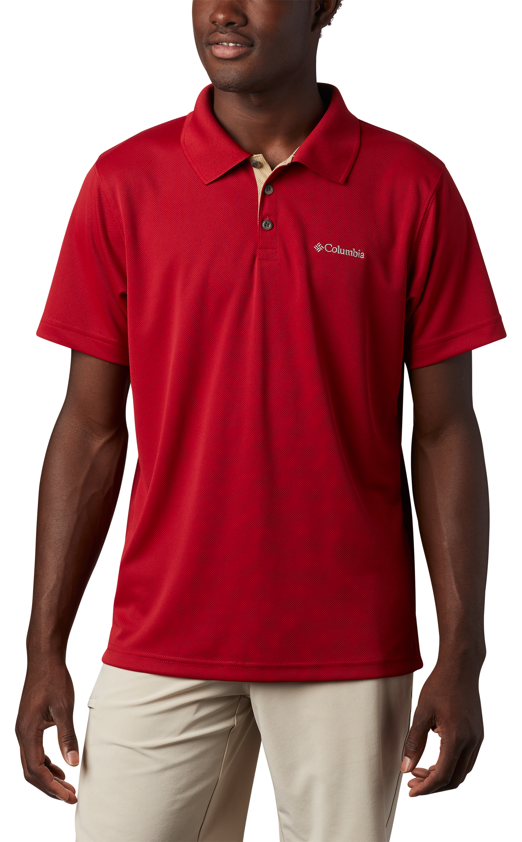Columbia Utilizer Short-Sleeve Polo for Men - Red Velvet - XL