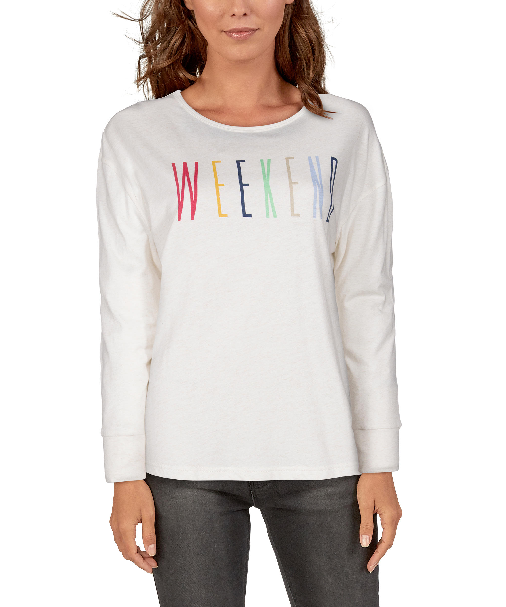 Image of Natural Reflections Weekend Long-Sleeve T-Shirt for Ladies - Antique White
