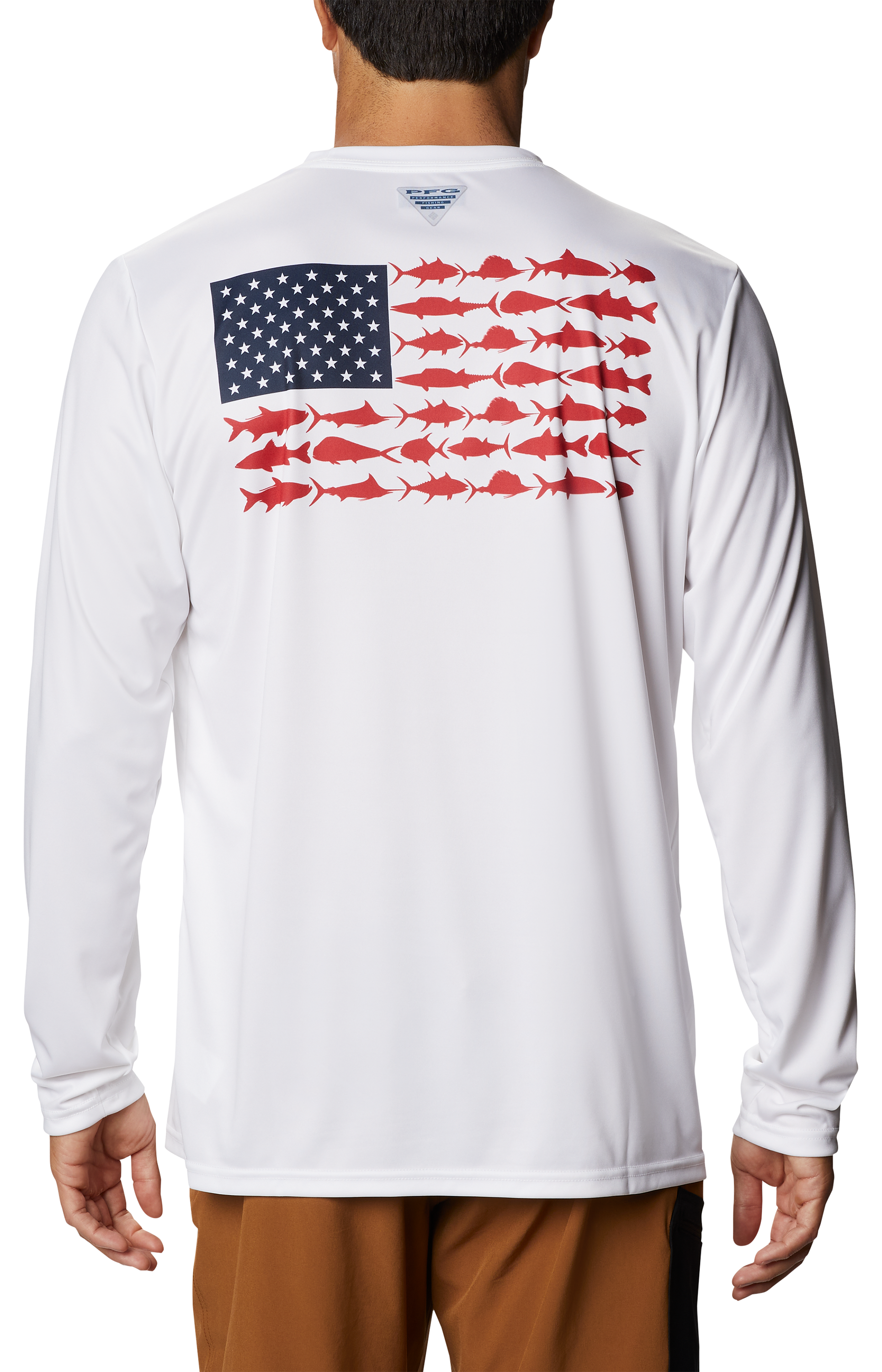 Columbia Terminal Tackle PFG Fish Flag Long-Sleeve Shirt for Men - White/Co