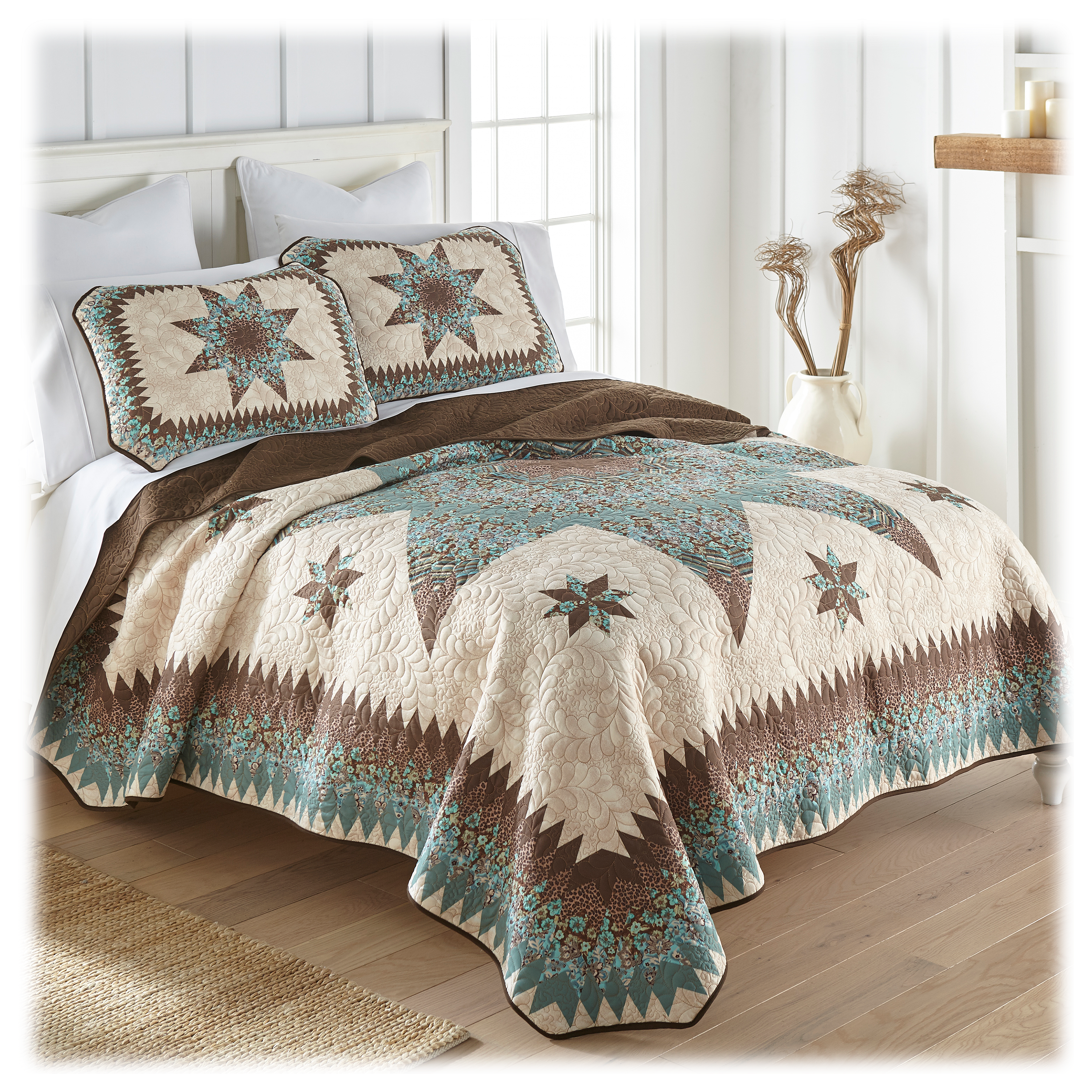 Image of Donna Sharp Sea Breeze Star Collection Quilt - Twin