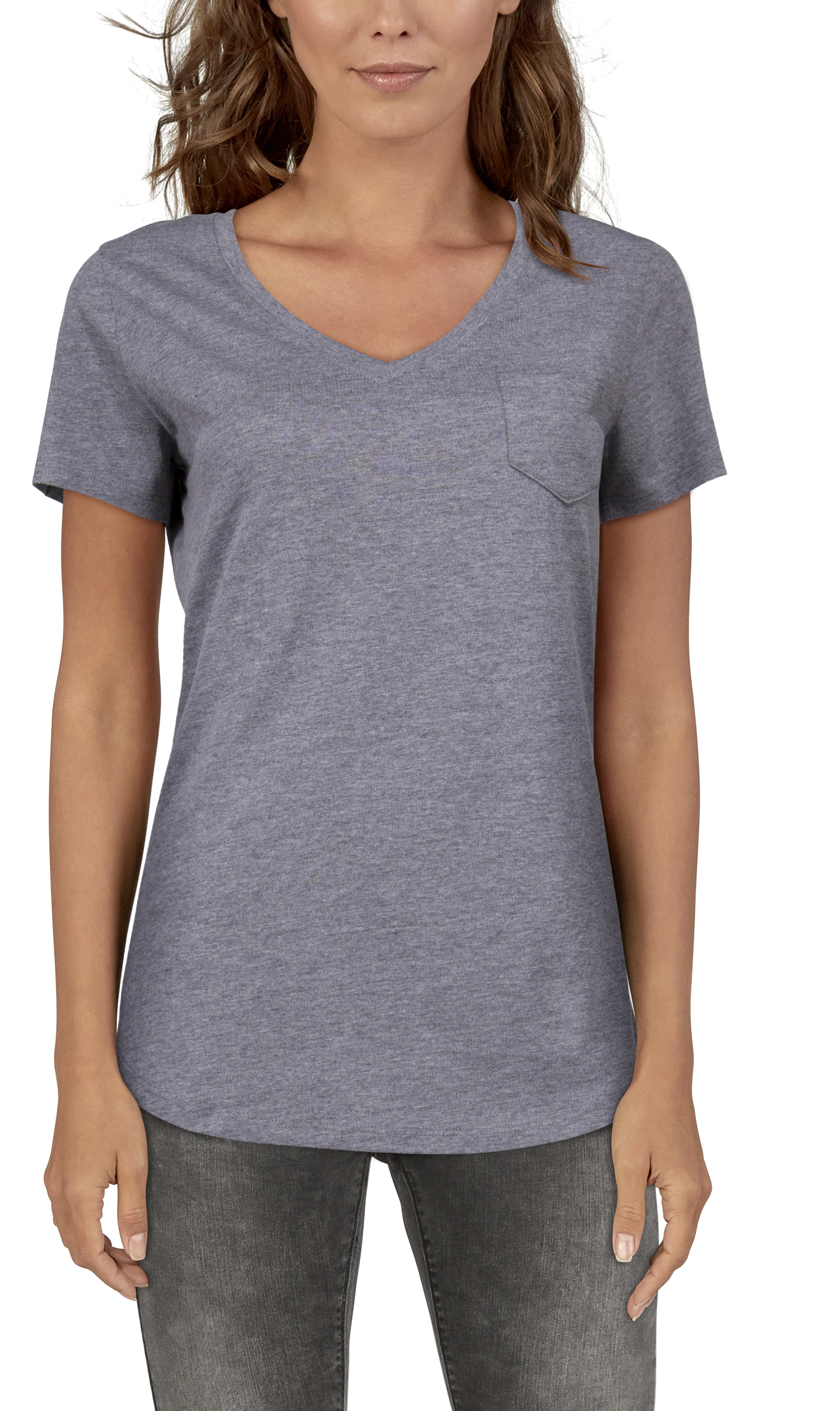 Natural Reflections Everyday V-Neck Short-Sleeve T-Shirt for Ladies - Tap S