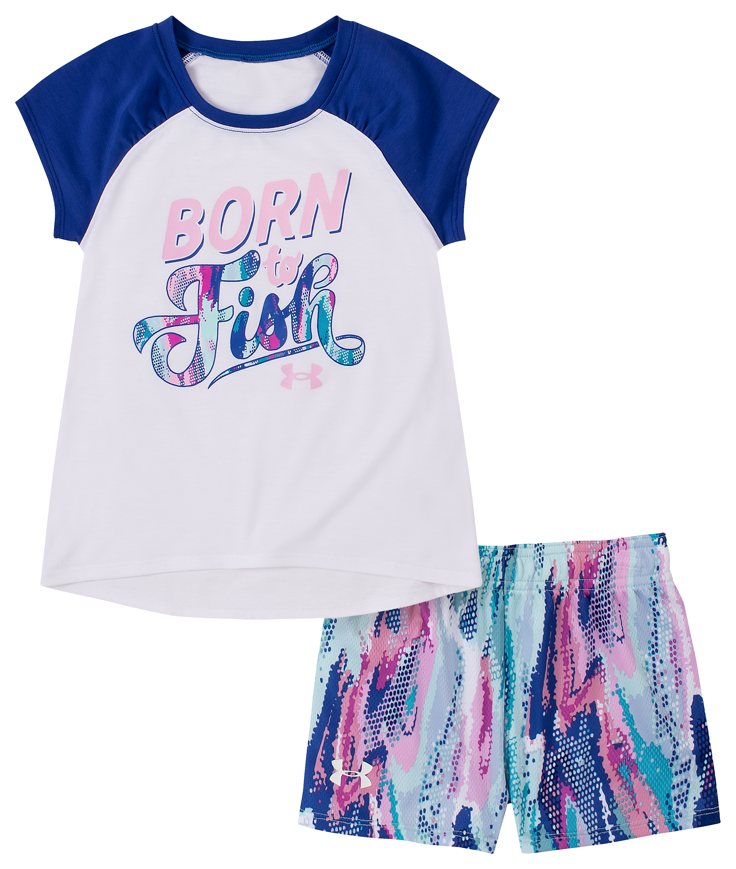 Under Armour Born to Fish Raglan Short-Sleeve T-Shirt and Shorts Set for  Babies, Toddlers or Kids