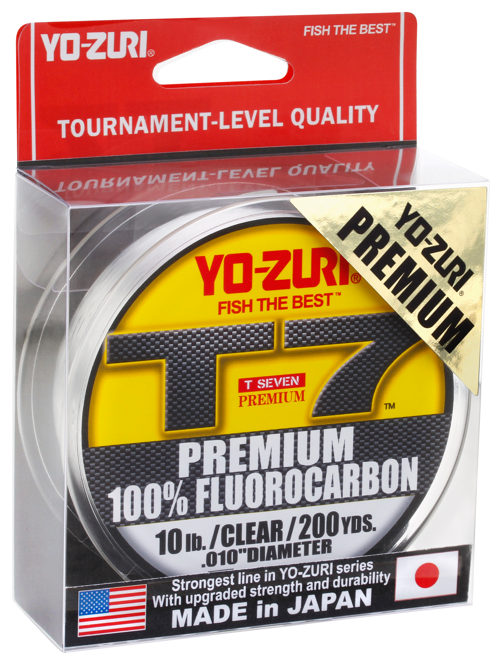 Yo-Zuri T7 Premium Fluorocarbon Fishing Line - 200 Yards - 6 Lb  Test