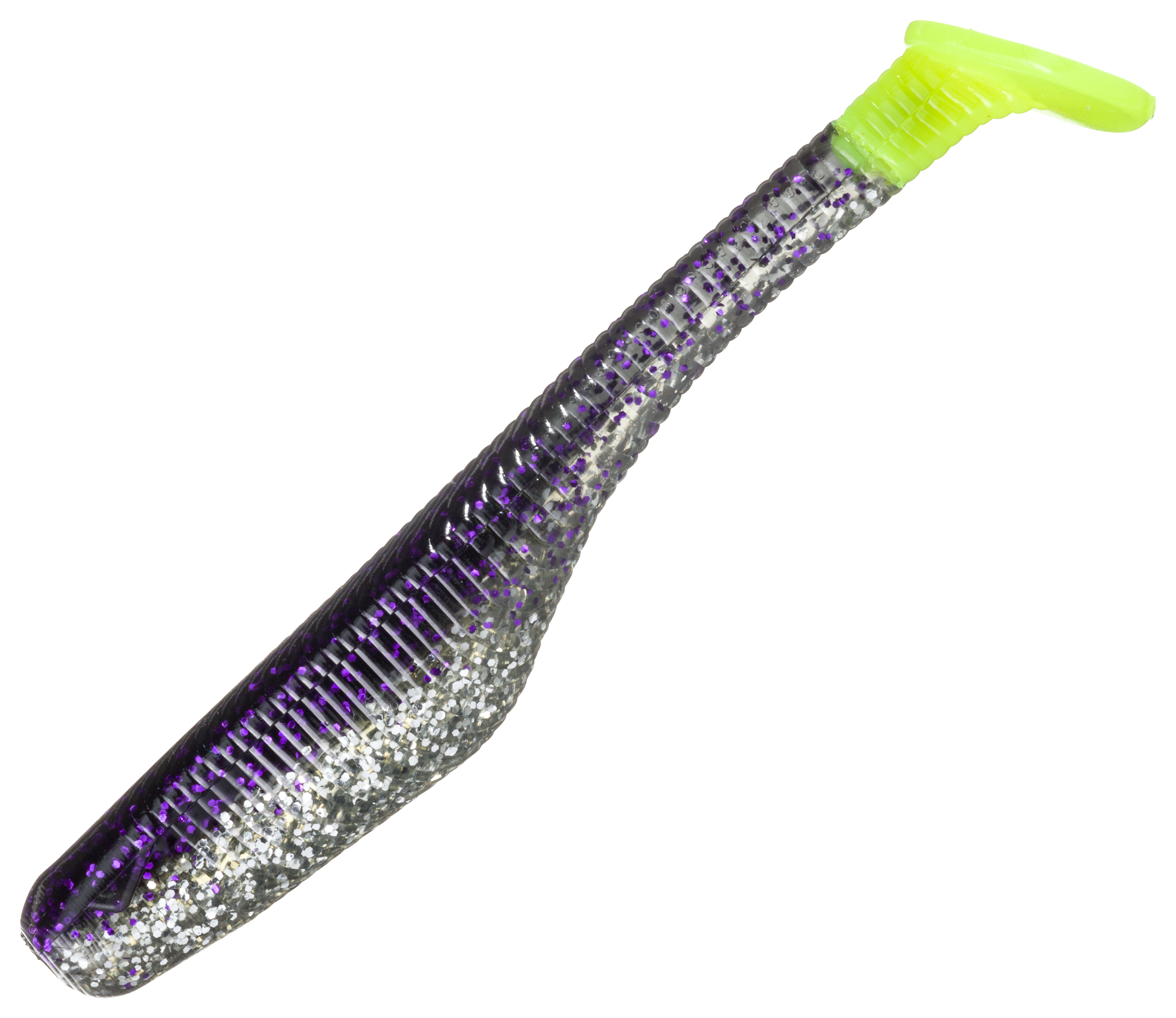Down South Lures Burner Shad, Purple Reign Chartreuse