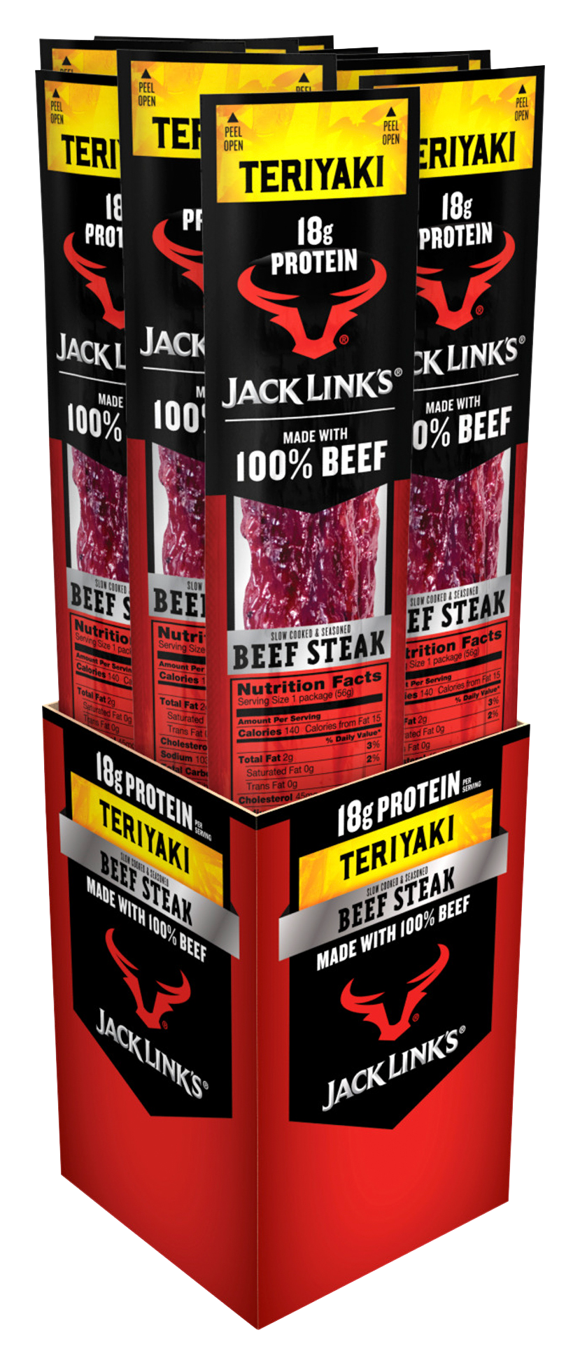 Jack Links Teriyaki Beef Steak - 12 Pack