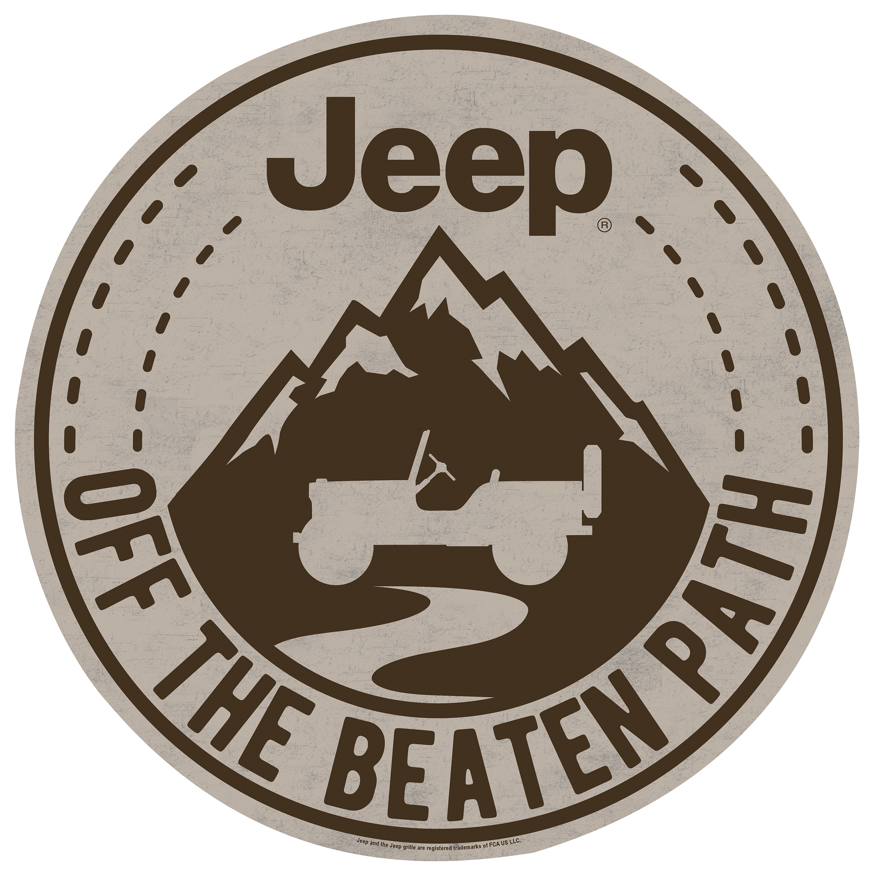 Jeep Embossed Large Metal Wall Thermometer