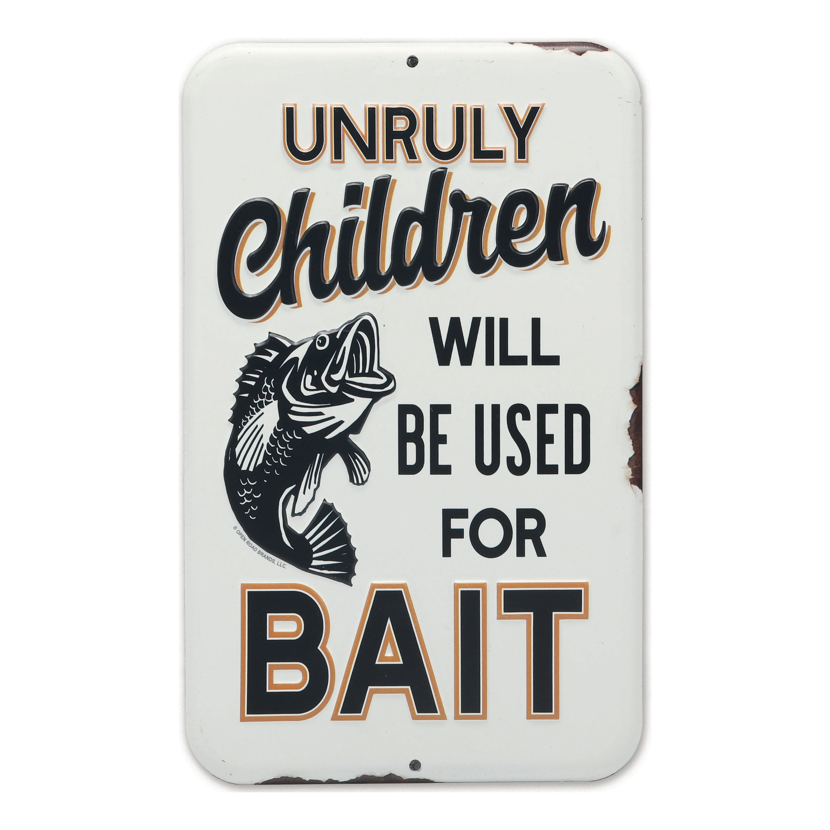 Open Road Brands Unruly Children Mini Embossed Metal Sign