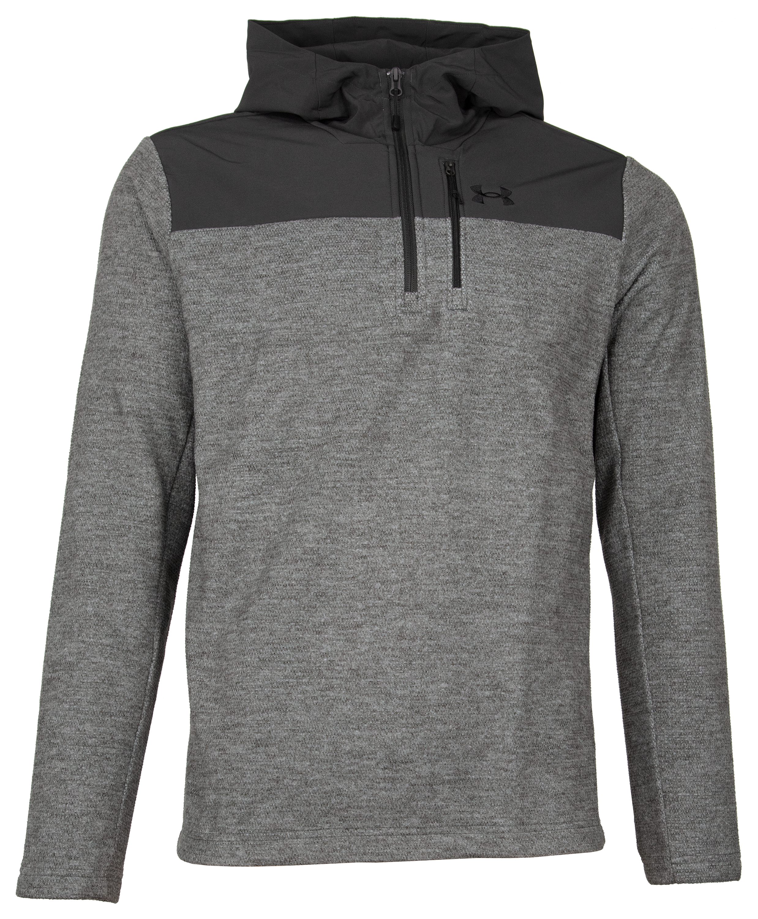 Under Armour mens Specialist Half Zip Hood, (001) Gravel/Downpour Gray/Downpour  Gray, Small at  Men's Clothing store