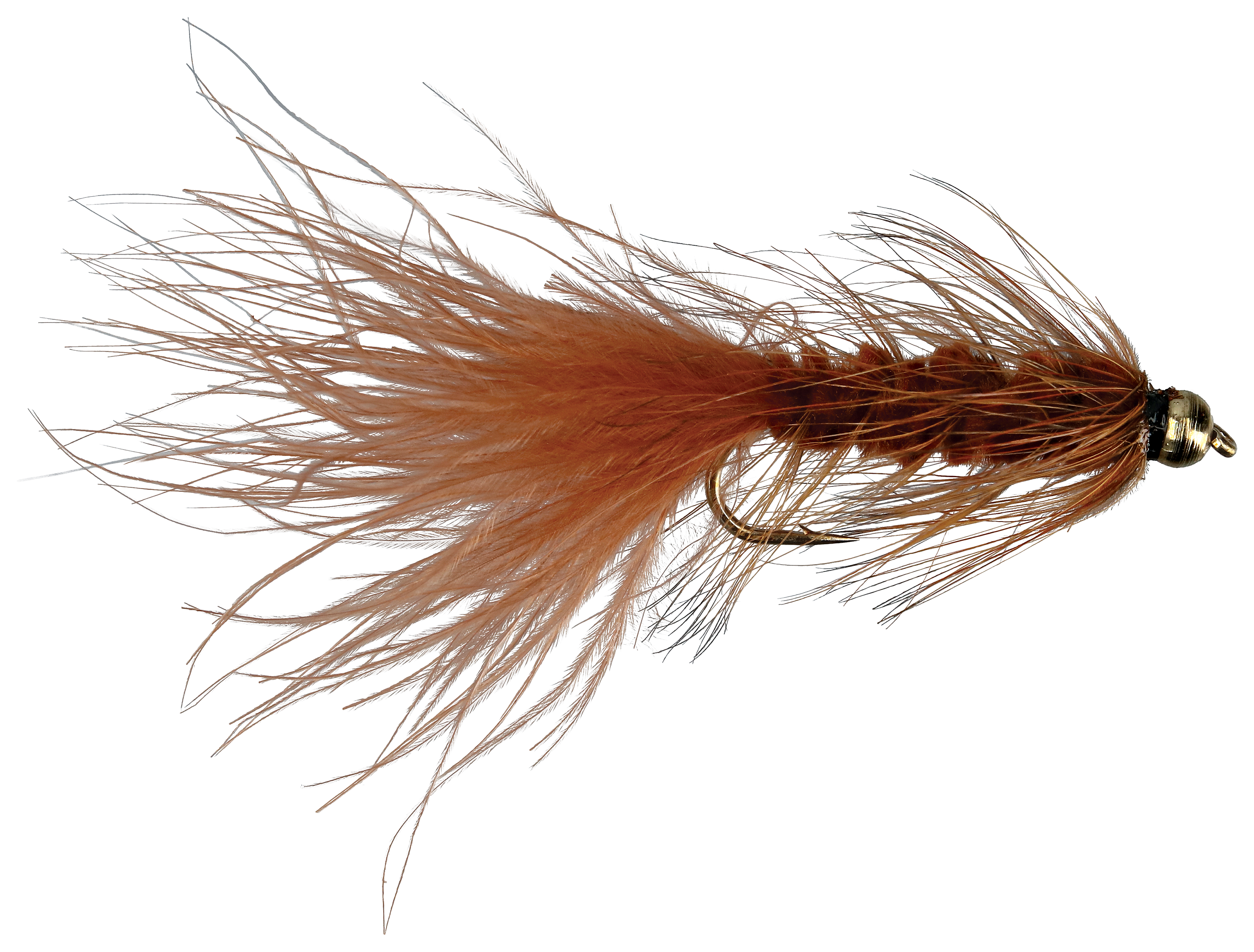 White River Fly Shop Bead-Head Woolly Bugger Flies - 6 - Brown