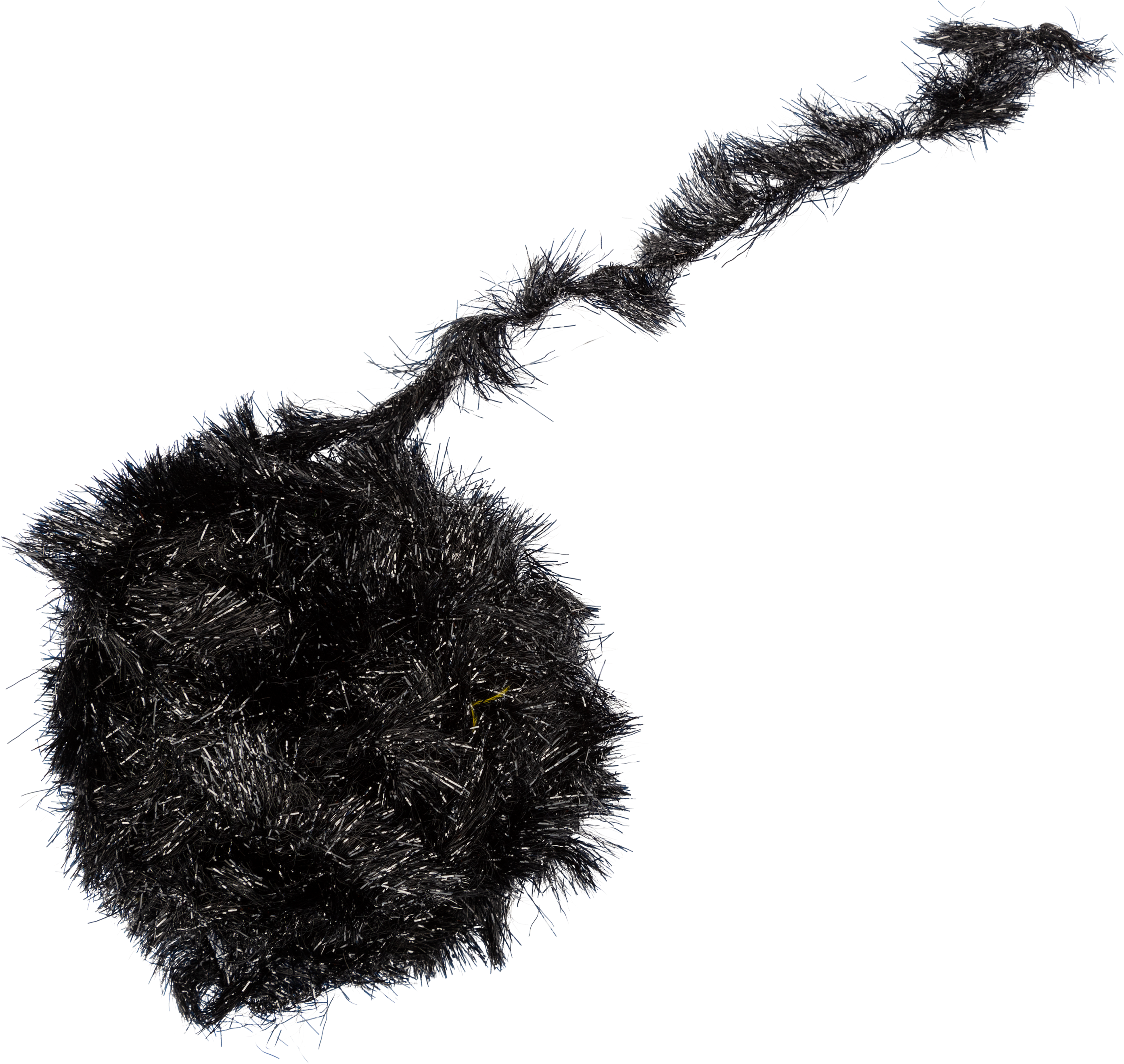 Image of "Hareline Dubbin Chocklett's Finesse Body Chenille - 1-1/4"" - Black"