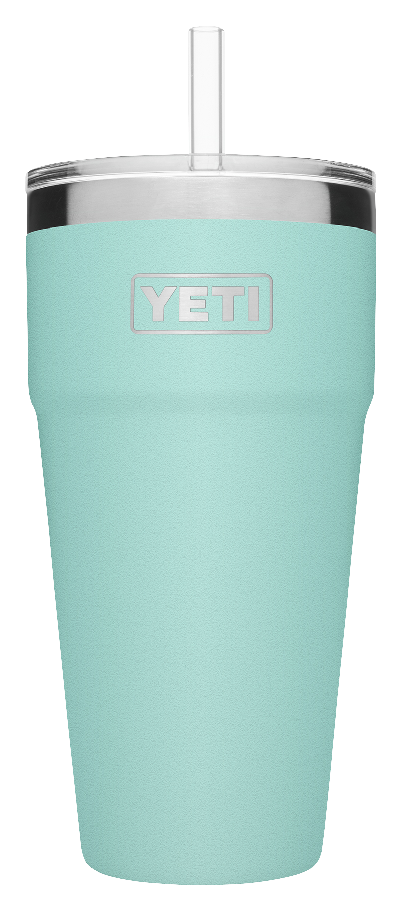 YETI Black Rambler 26 oz Stackable Cup with Straw Lid
