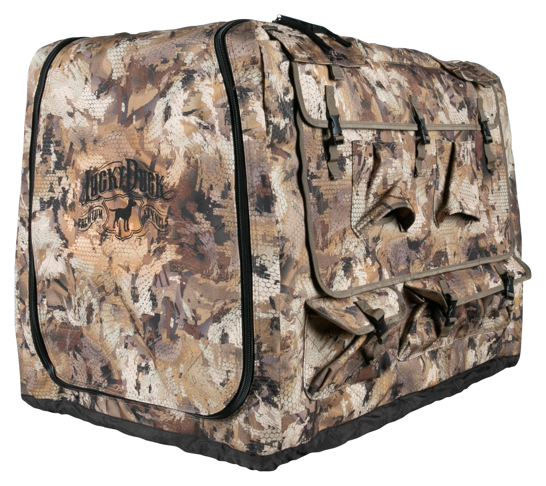 Image of Lucky Duck Lucky Kennel Pet Crate Cover - Gore Optifade Waterfowl Marsh - Intermediate