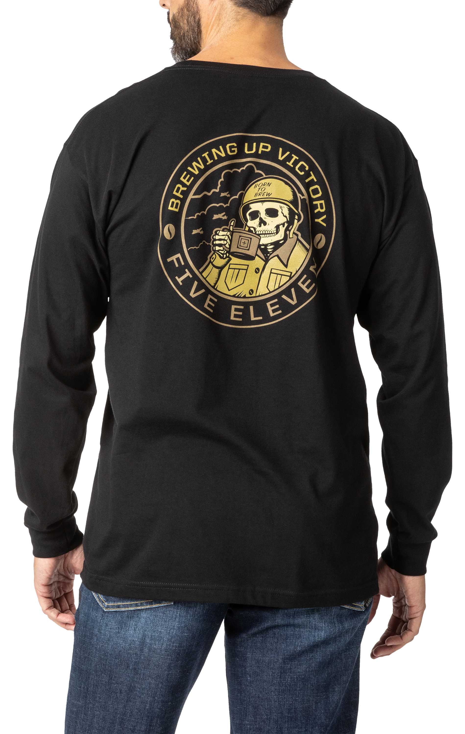 Image of 5.11 Tactical Brewing Up Victory Long-Sleeve T-Shirt for Men - Black