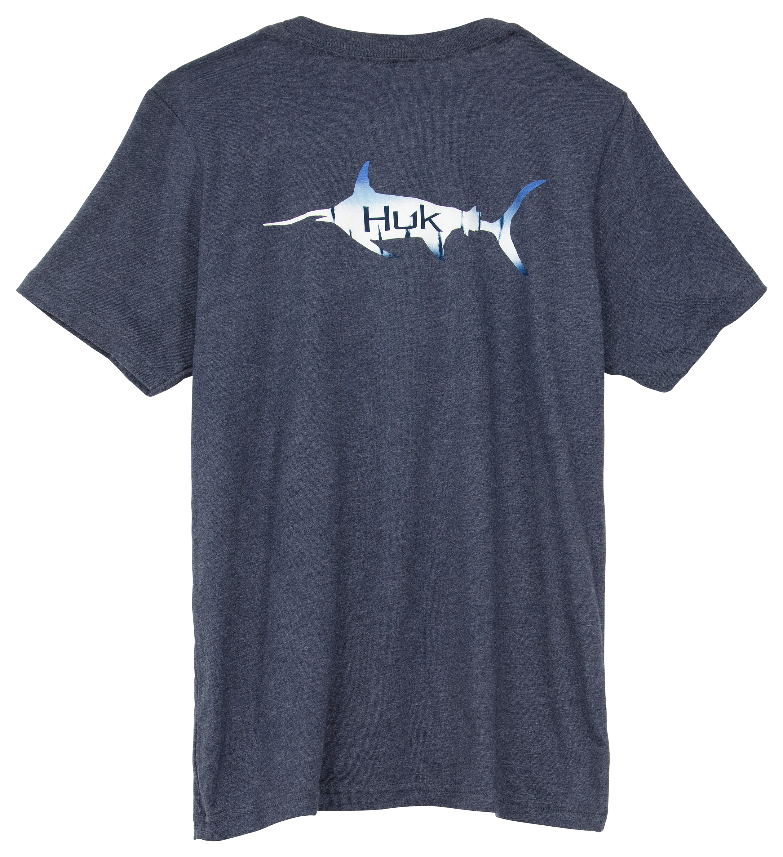Huk Marlin Fade Short Sleeve T Shirt for Boys Sargasso Sea Heather M