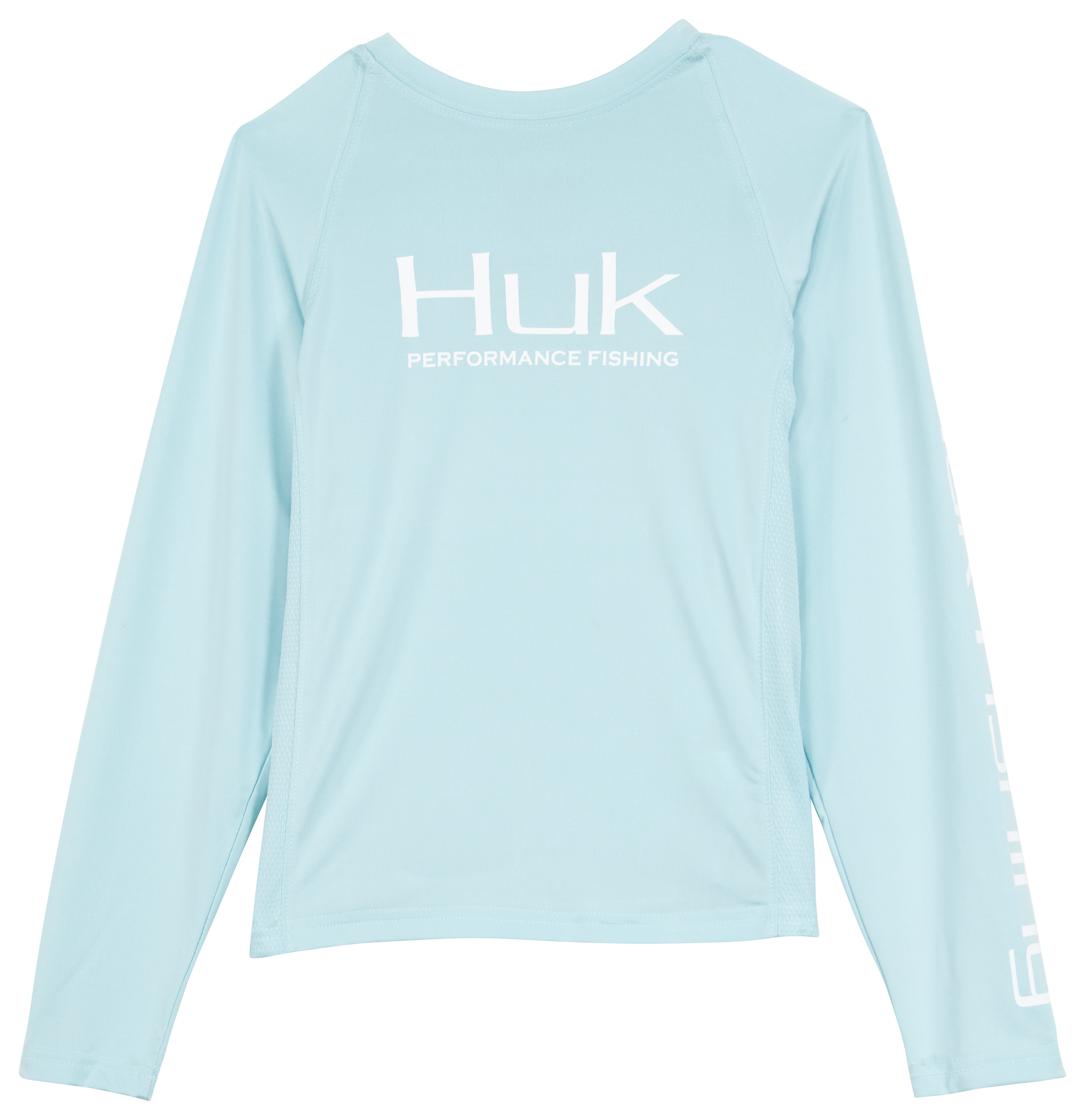 Huk Pursuit Vented Long Sleeve T Shirt for Kids Ice Blue S