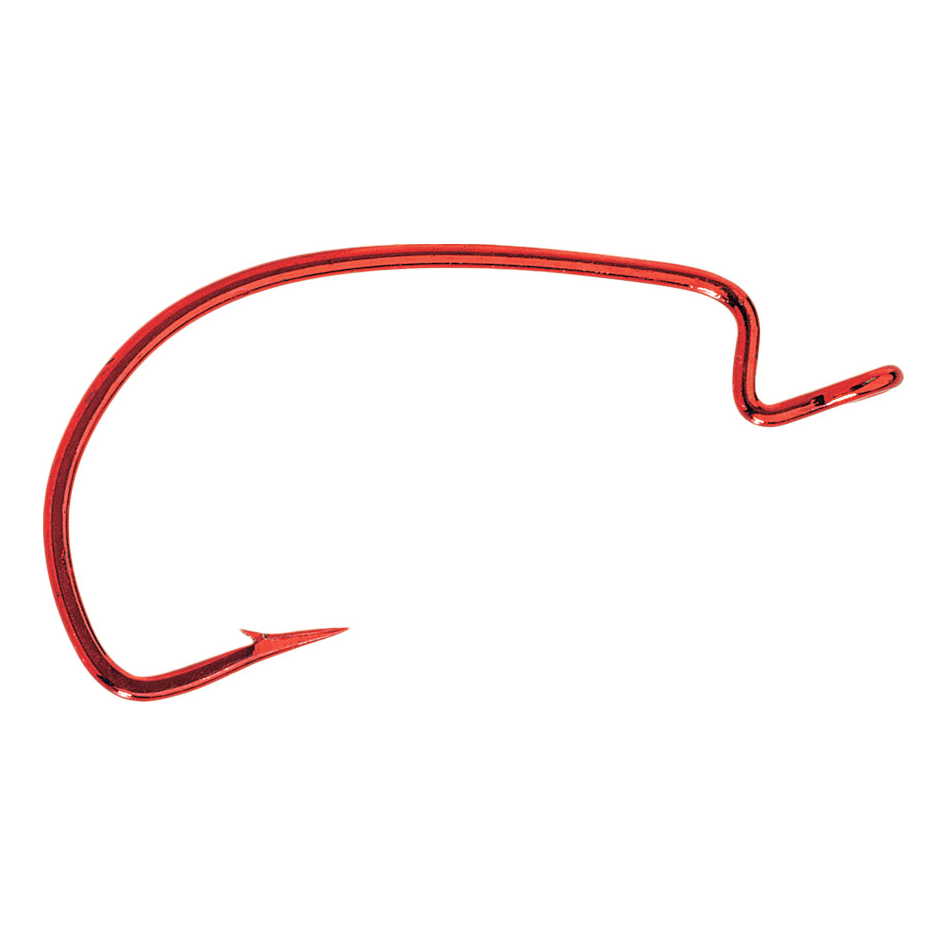 Image of Eagle Claw Lazer Sharp L098RH Magworm Hook - 4/0 - Red