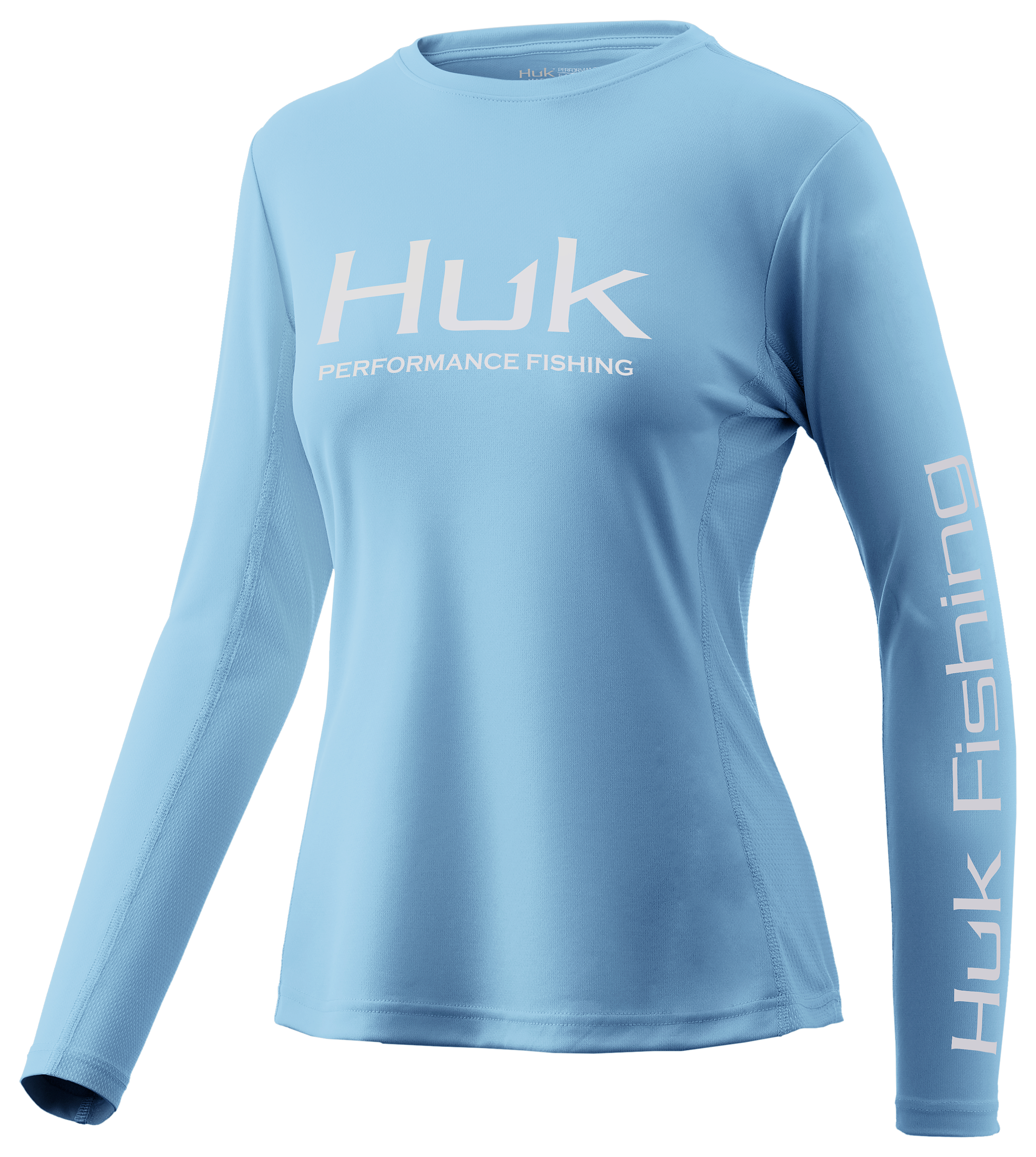 Huk Womens Pursuit Long Sleeve Shirt Brackish Fill | Coral Reef / XS