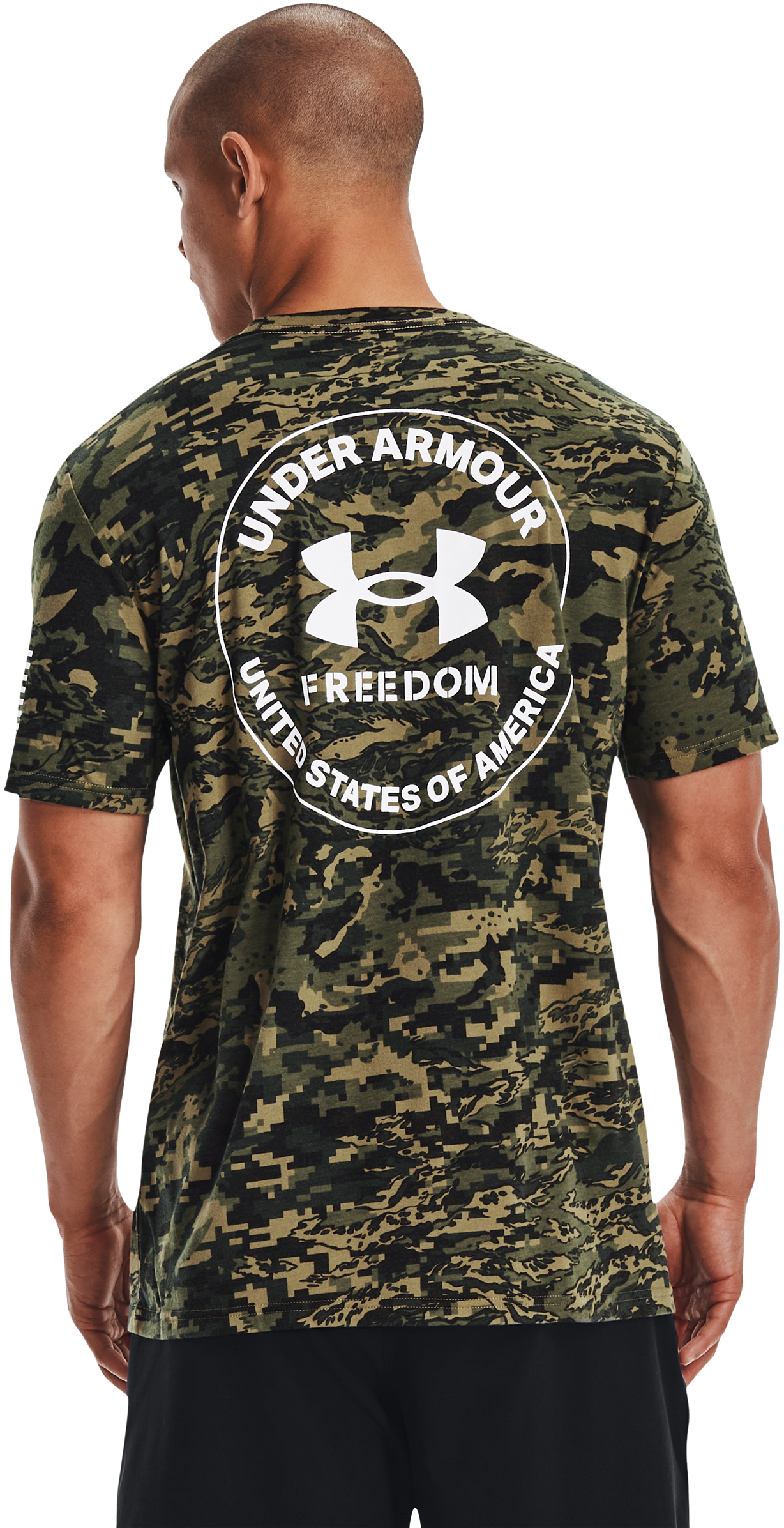 Under Armour Freedom Camo Short-Sleeve T-Shirt for Men - Marine OD Camo/White