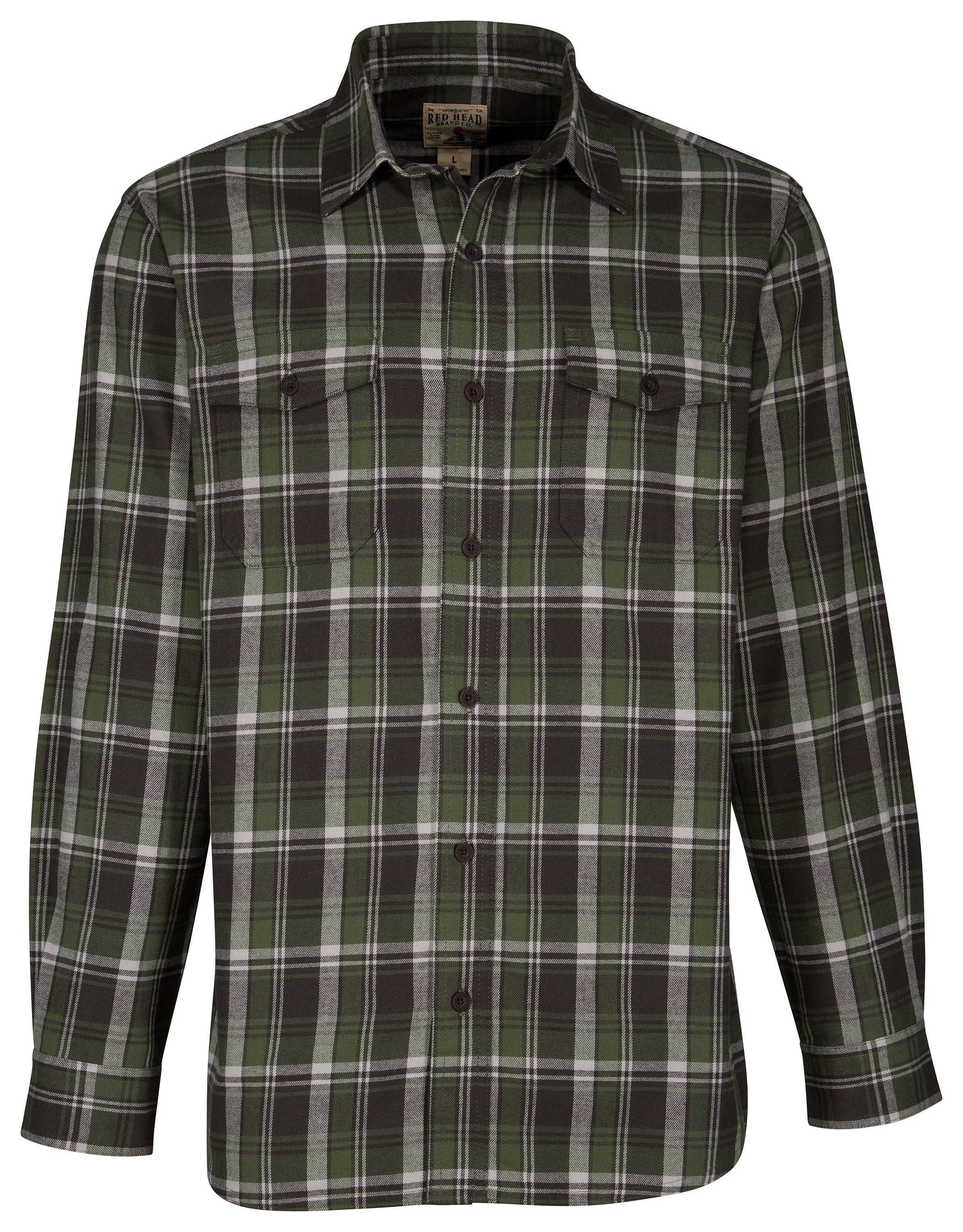 RedHead Bear Creek Plaid Flannel Long-Sleeve Shirt for Men