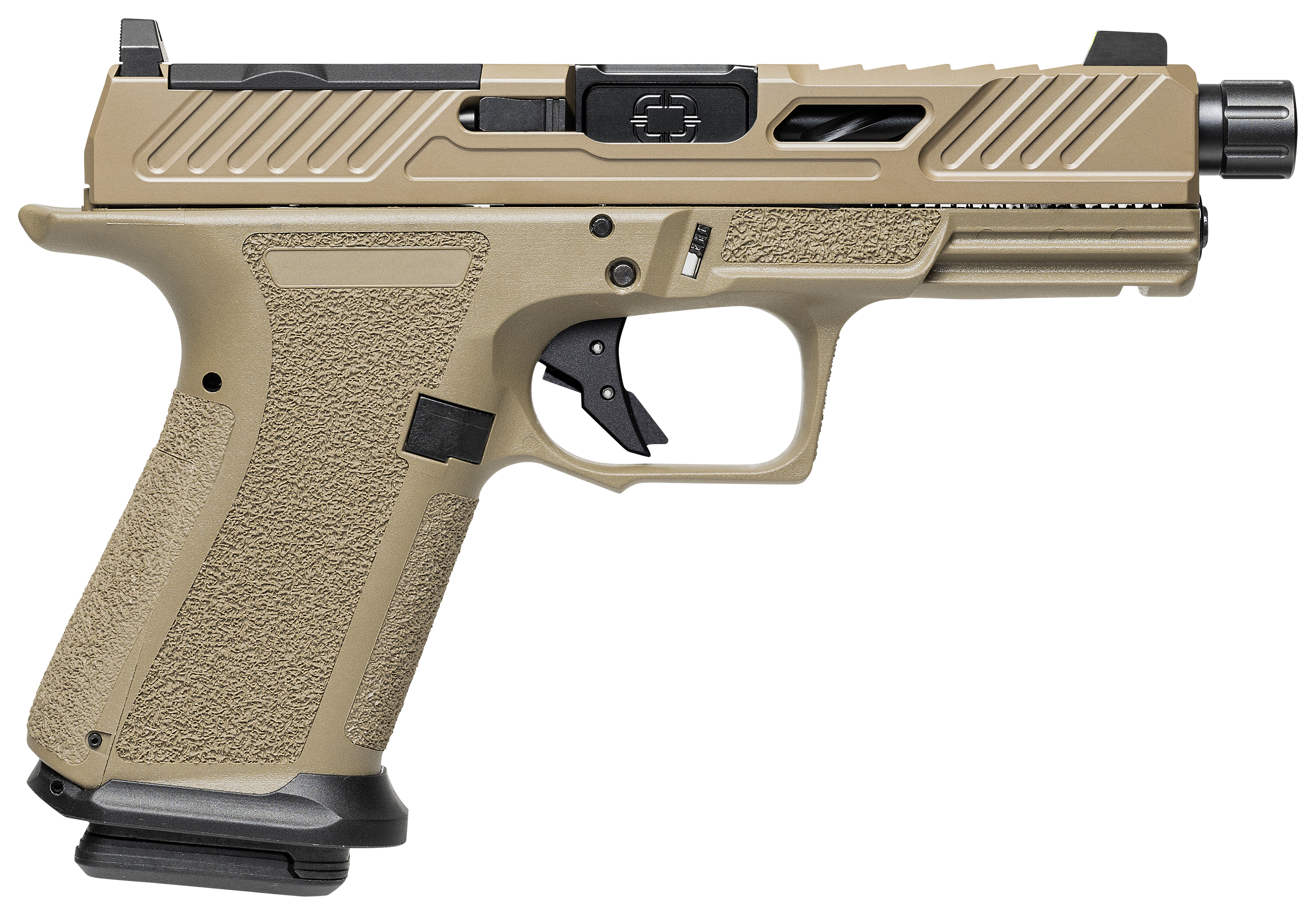 Image of Shadow Systems MR920 Elite Optic Cut Semi-Auto Pistol with Threaded Barrel - Ambidextrous - Flat Dark Earth - 10