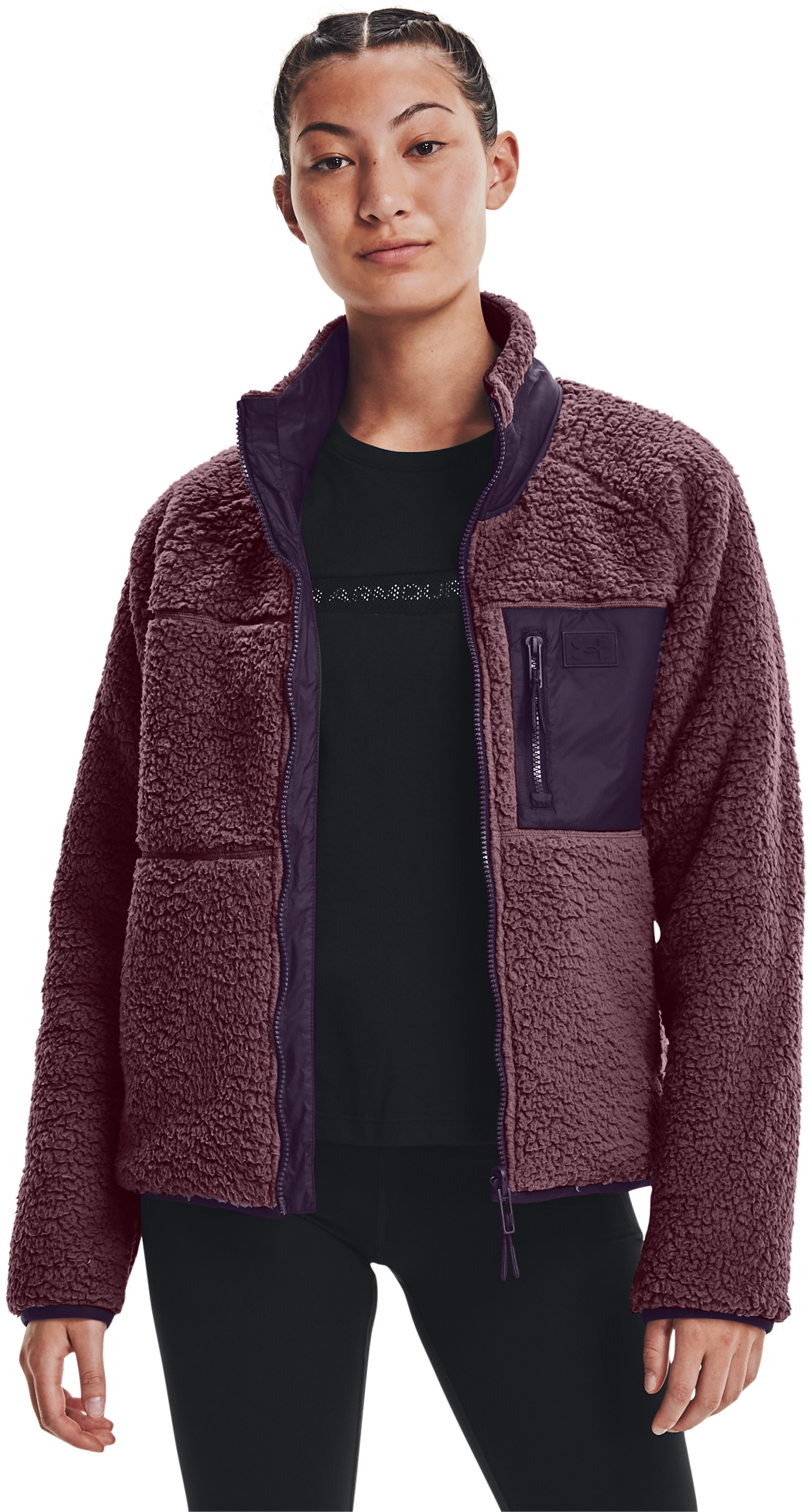 Under Armour Latitude Reversible Full-Zip Jacket for Ladies - Ash Plum/Cyclone/Black - L product image