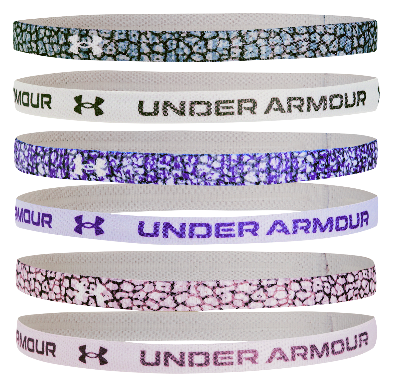Under Armour Mini Graphic Headbands for Kids 6-Pack - Halo Gray/Purple Tint - 100021693-3015564 - Backpacks Each sporty headband in the Under Armour® Mini Gr sku 100021693-3015564
