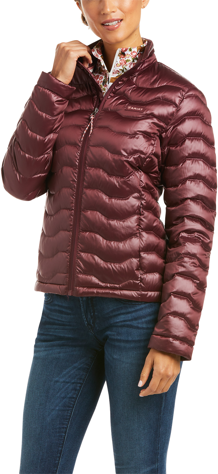 Ariat Ideal 3.0 Down Jacket for Ladies - Iridescent Windsor Wine - L product image