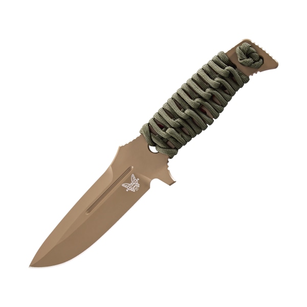 Benchmade Adamas CPM-CruWear Fixed-Blade Knife with Paracord-Wrapped Handle