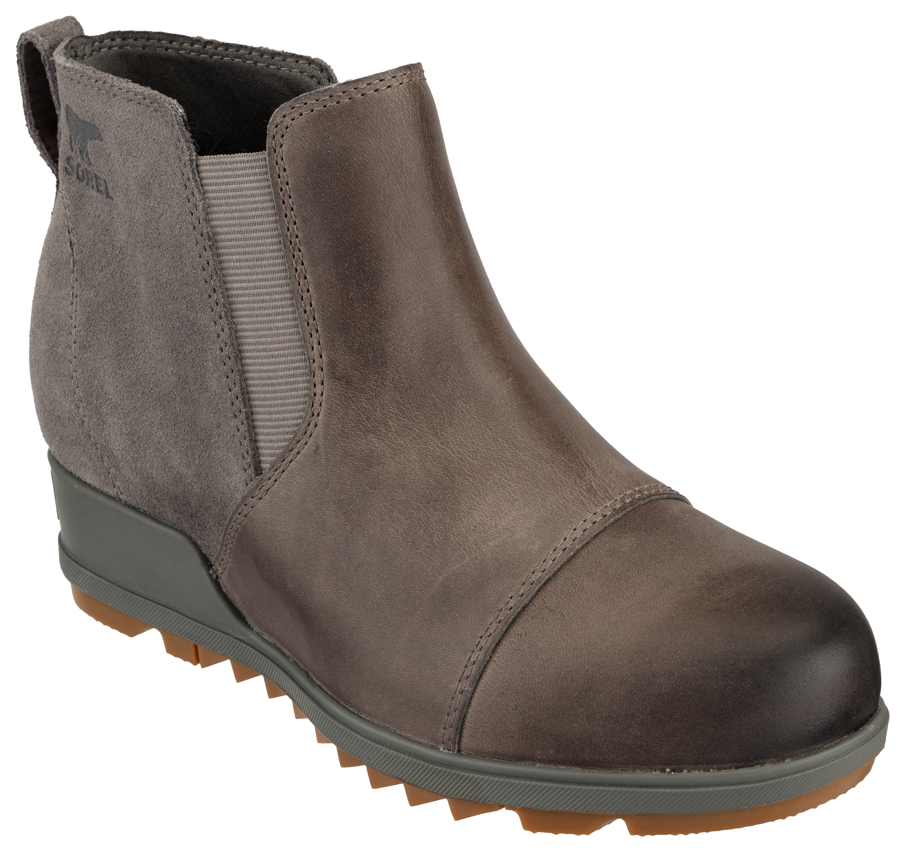 Sorel Evie Bootie Pull-On Ankle Boots for Ladies - Quarry/Gum - 7M - 100789155-3022908 - Shoes Youll be ready for any sudden downpour when you we sku 100789155-3022908