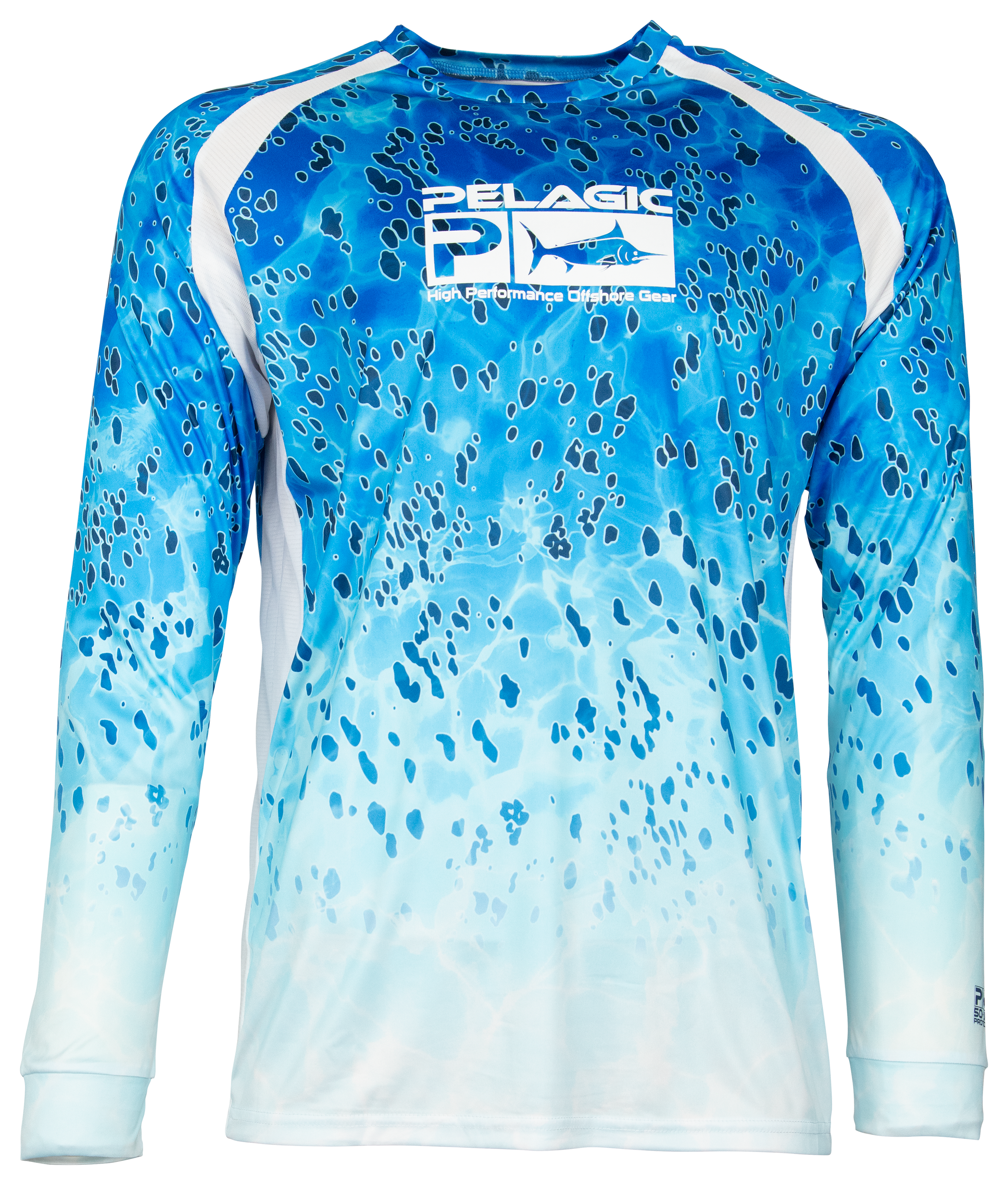 Image of Pelagic Vaportek Long-Sleeve Fishing Shirt for Men - Blue - S